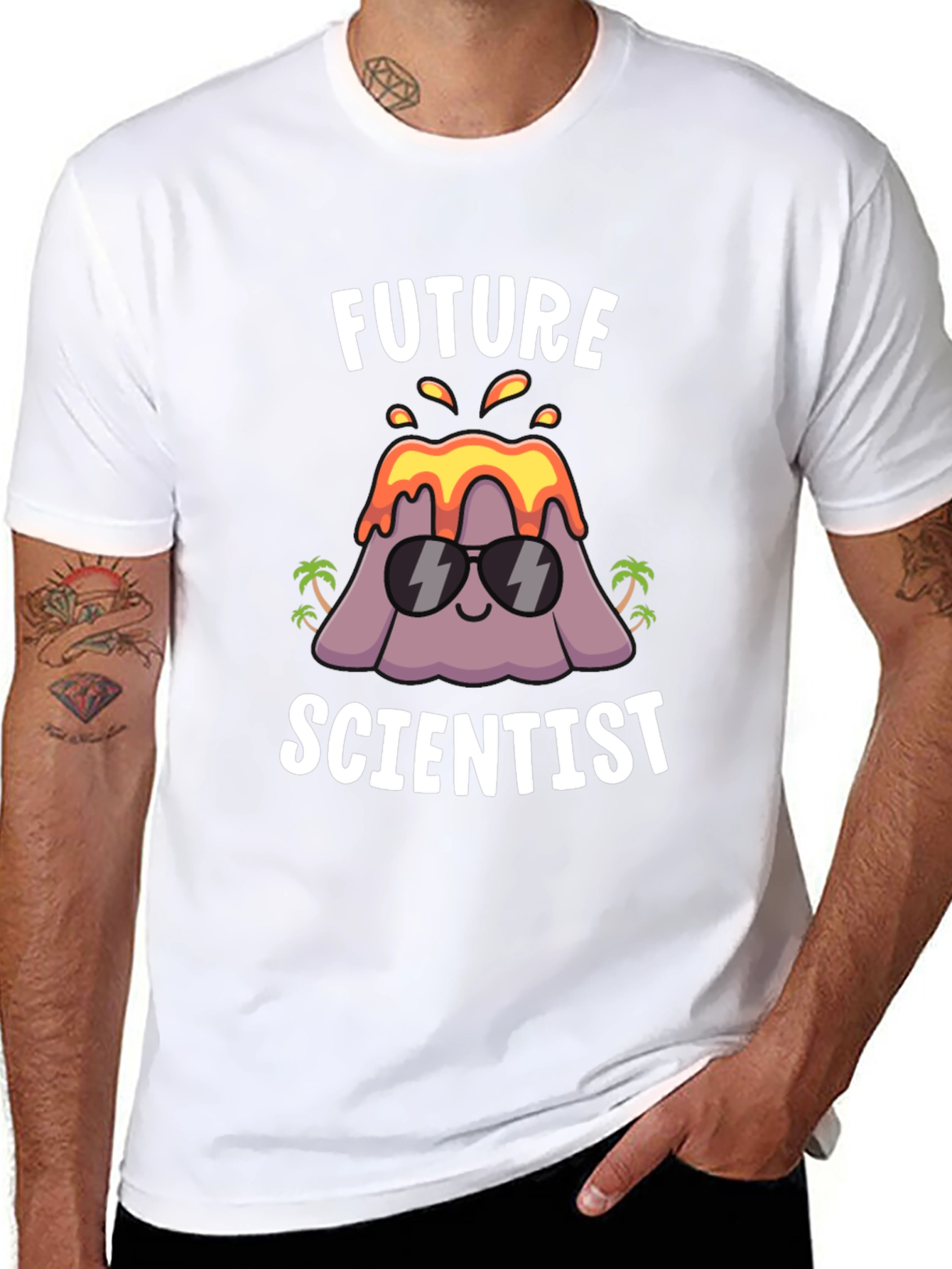Future Scientist Volcano Graphic T-Shirt
