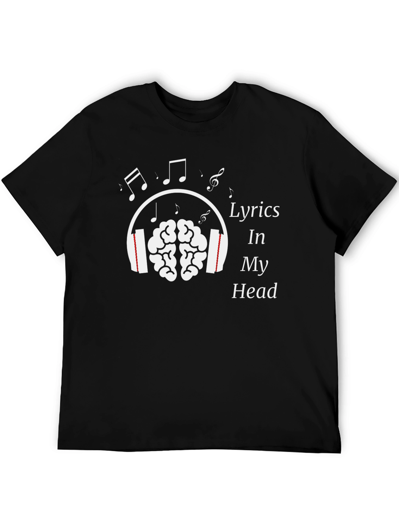 Lyrics In My Head Graphic Tee - Music Lover T-Shirt