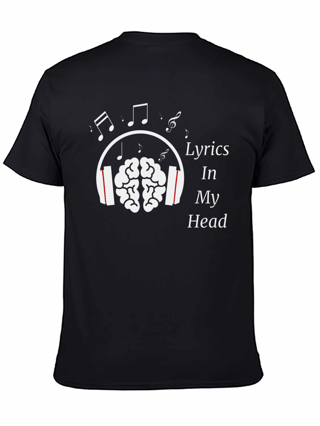 Lyrics In My Head Graphic Tee - Music Lover T-Shirt