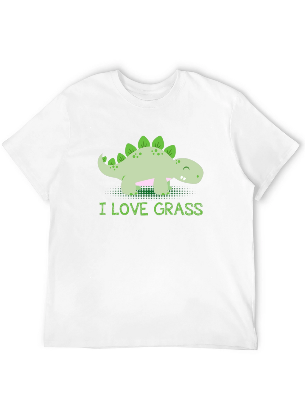Cute Dinosaur T-Shirt - I Love Grass Tee