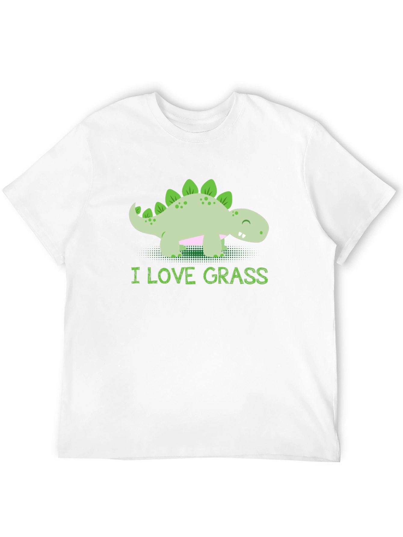 Cute Dinosaur T-Shirt - I Love Grass Tee