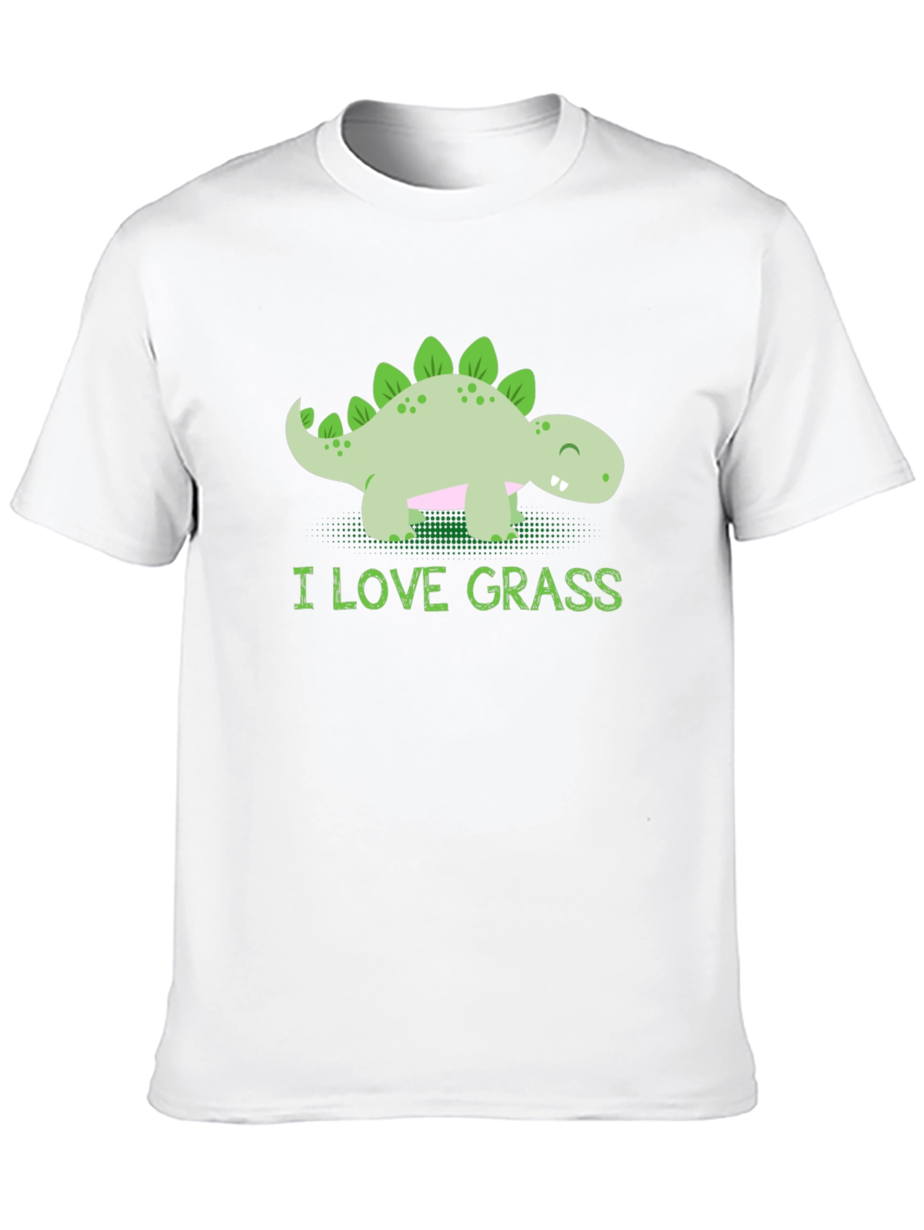 Cute Dinosaur T-Shirt - I Love Grass Tee