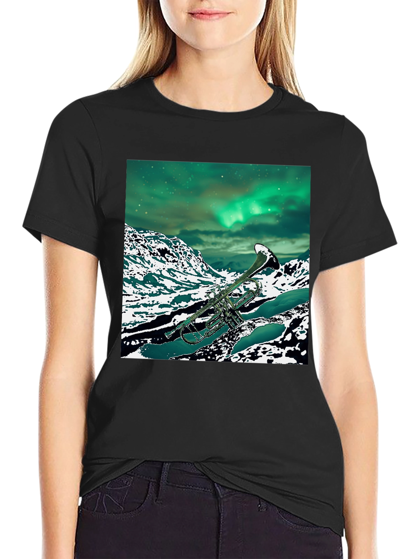 Trumpet Aurora Borealis T-Shirt