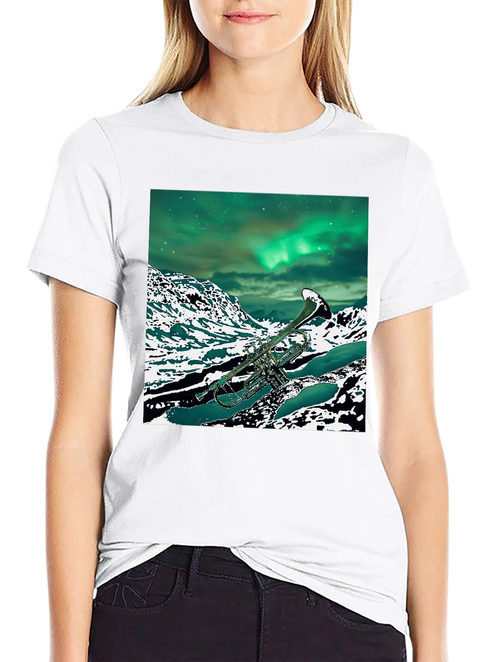 Trumpet Aurora Borealis T-Shirt