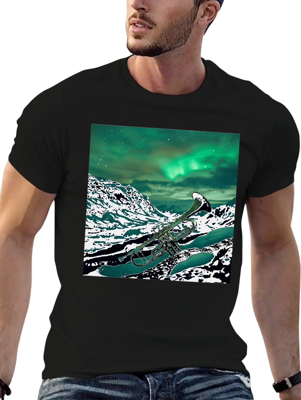 Trumpet Aurora Borealis T-Shirt