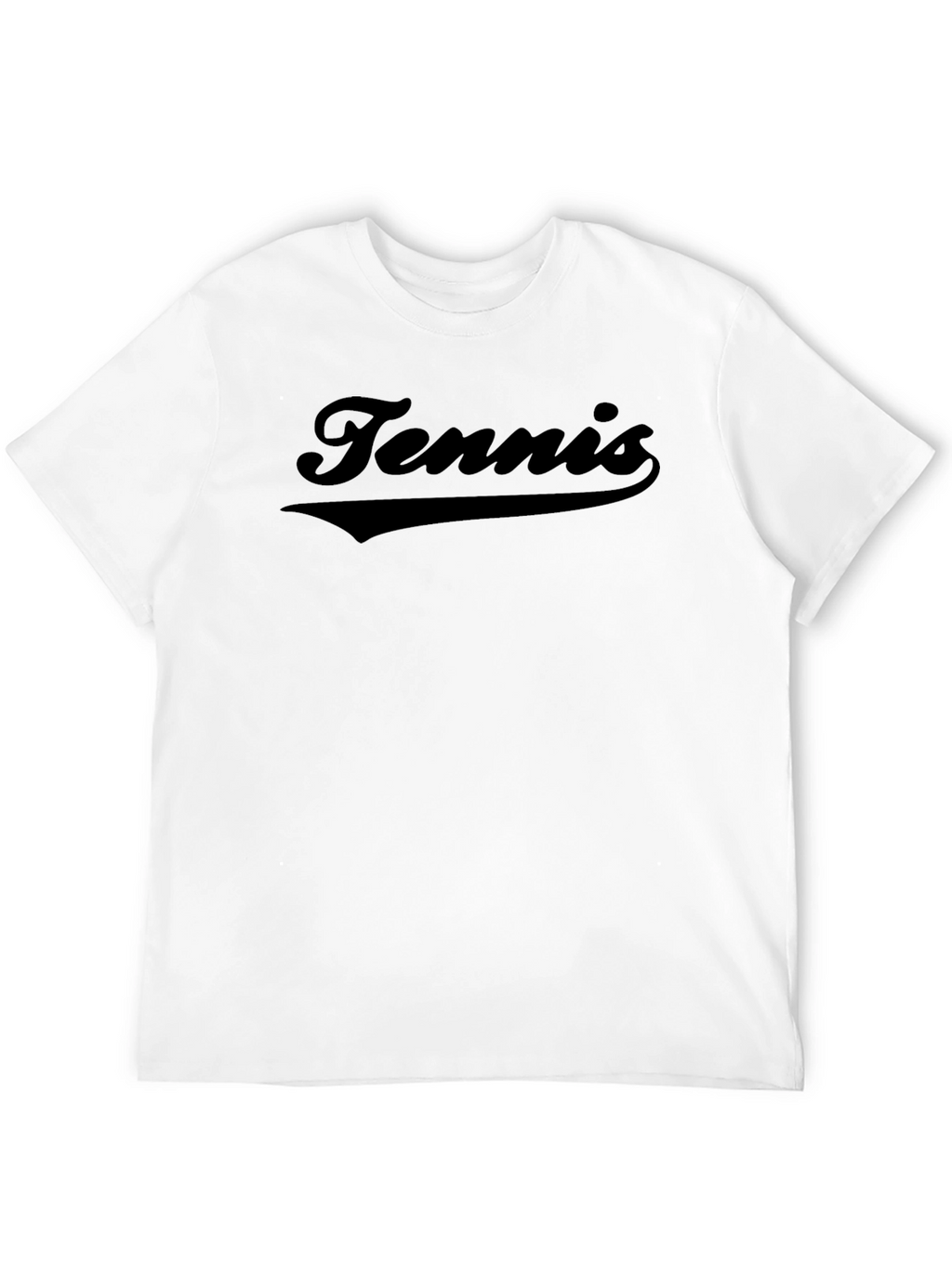 Tennis Graphic T-Shirt - Casual Black Tee