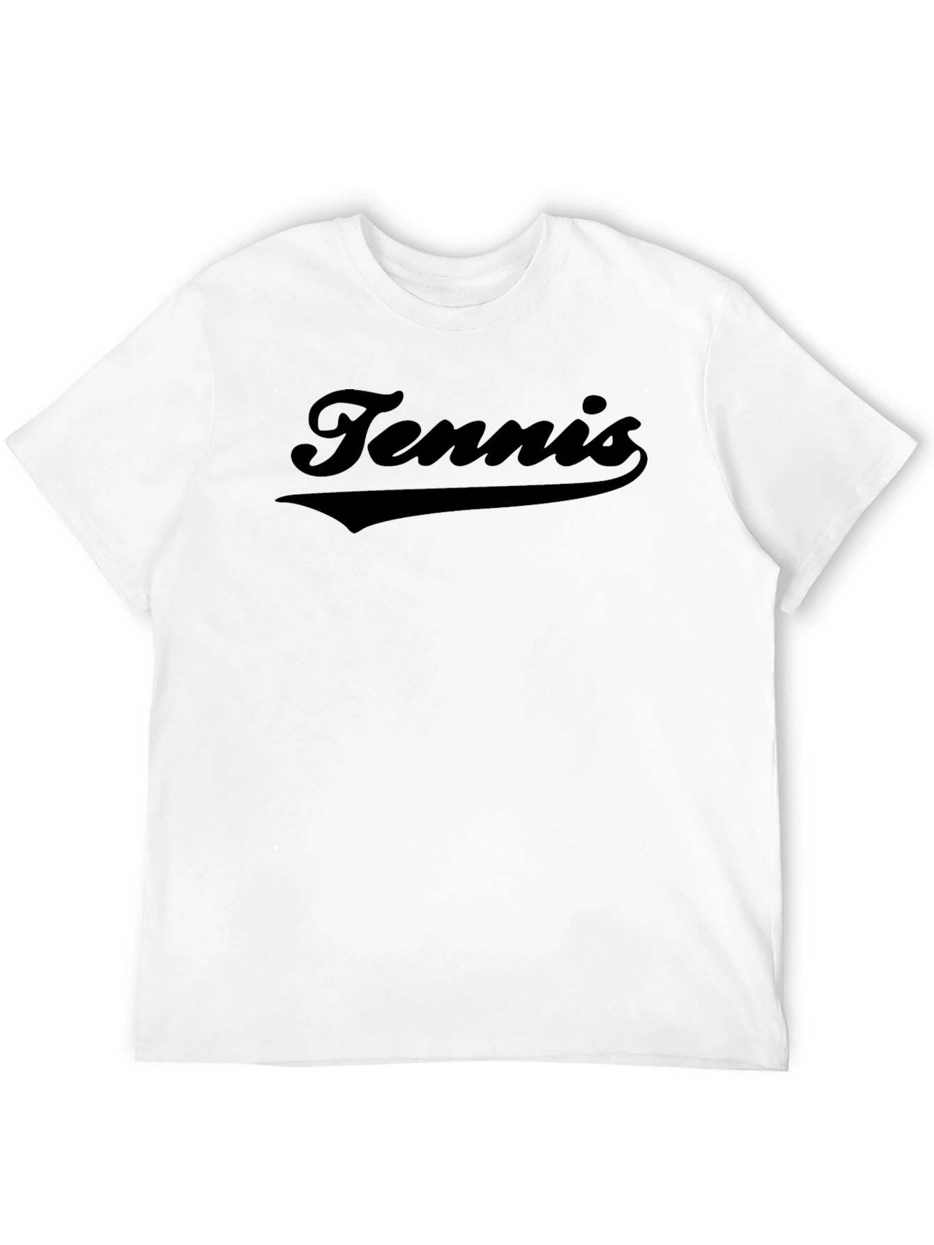 Tennis Graphic T-Shirt - Casual Black Tee