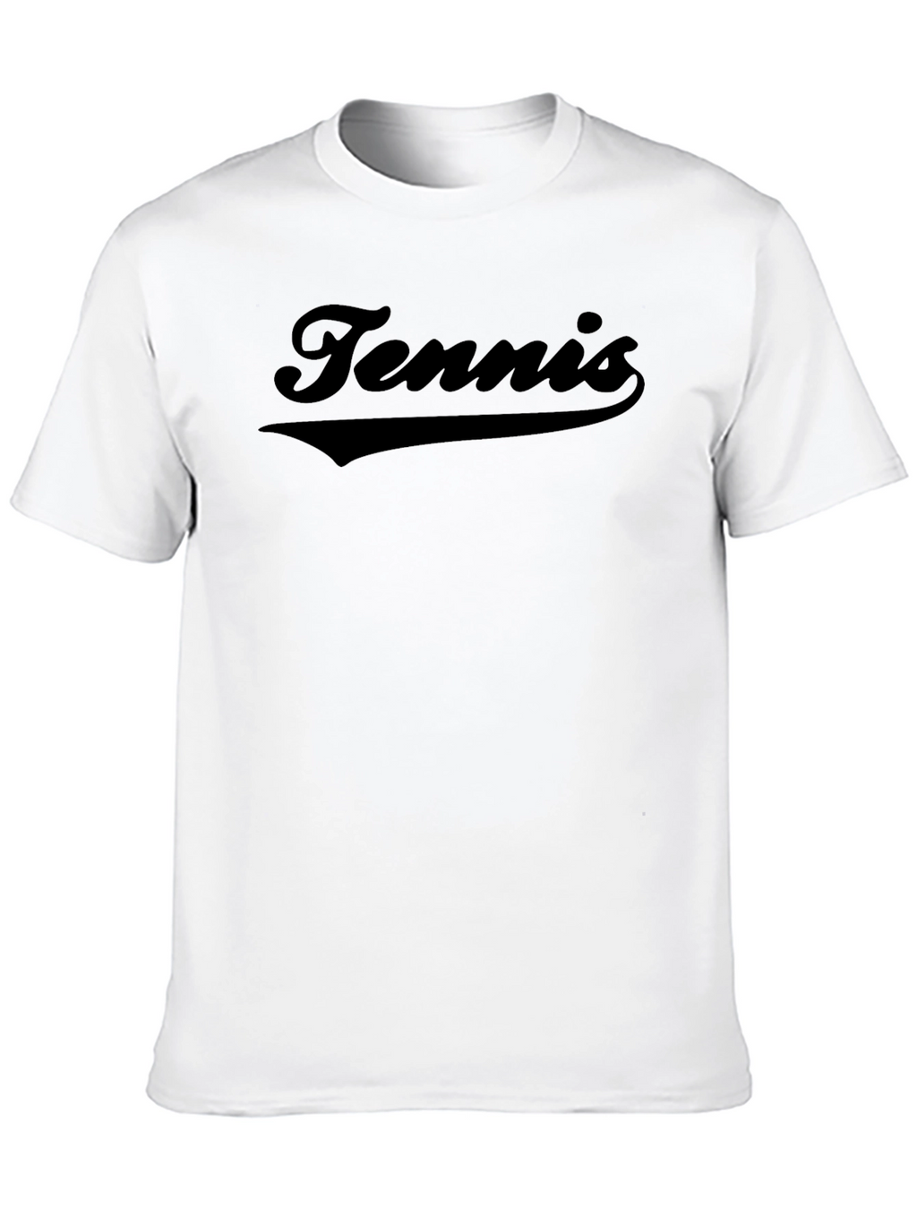 Tennis Graphic T-Shirt - Casual Black Tee