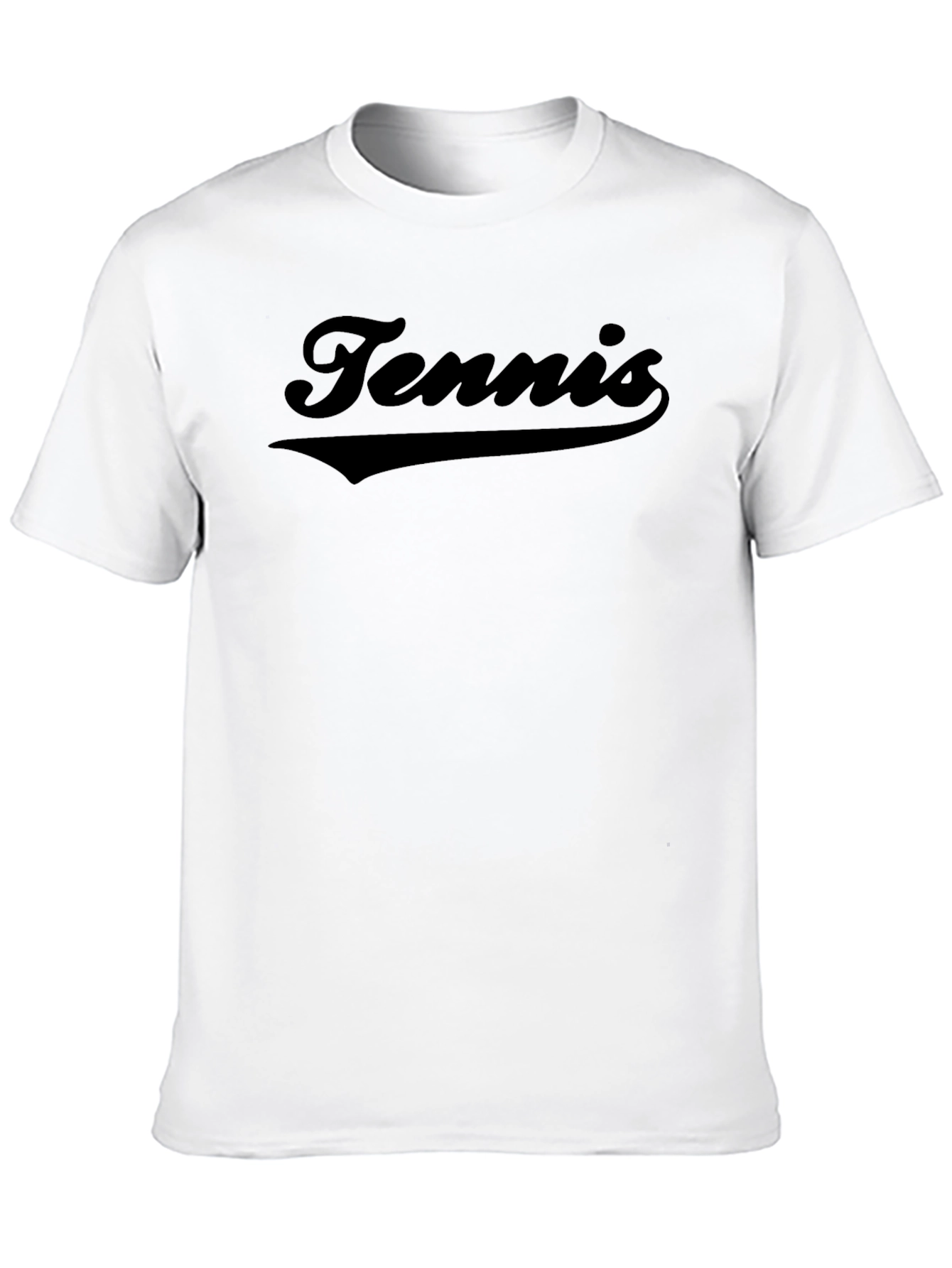 Tennis Graphic T-Shirt - Casual Black Tee