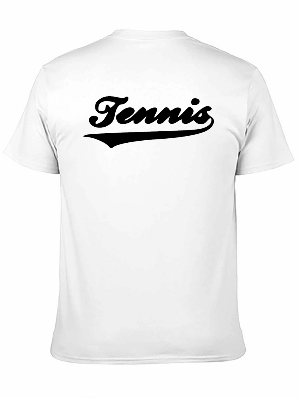Tennis Graphic T-Shirt - Casual Black Tee