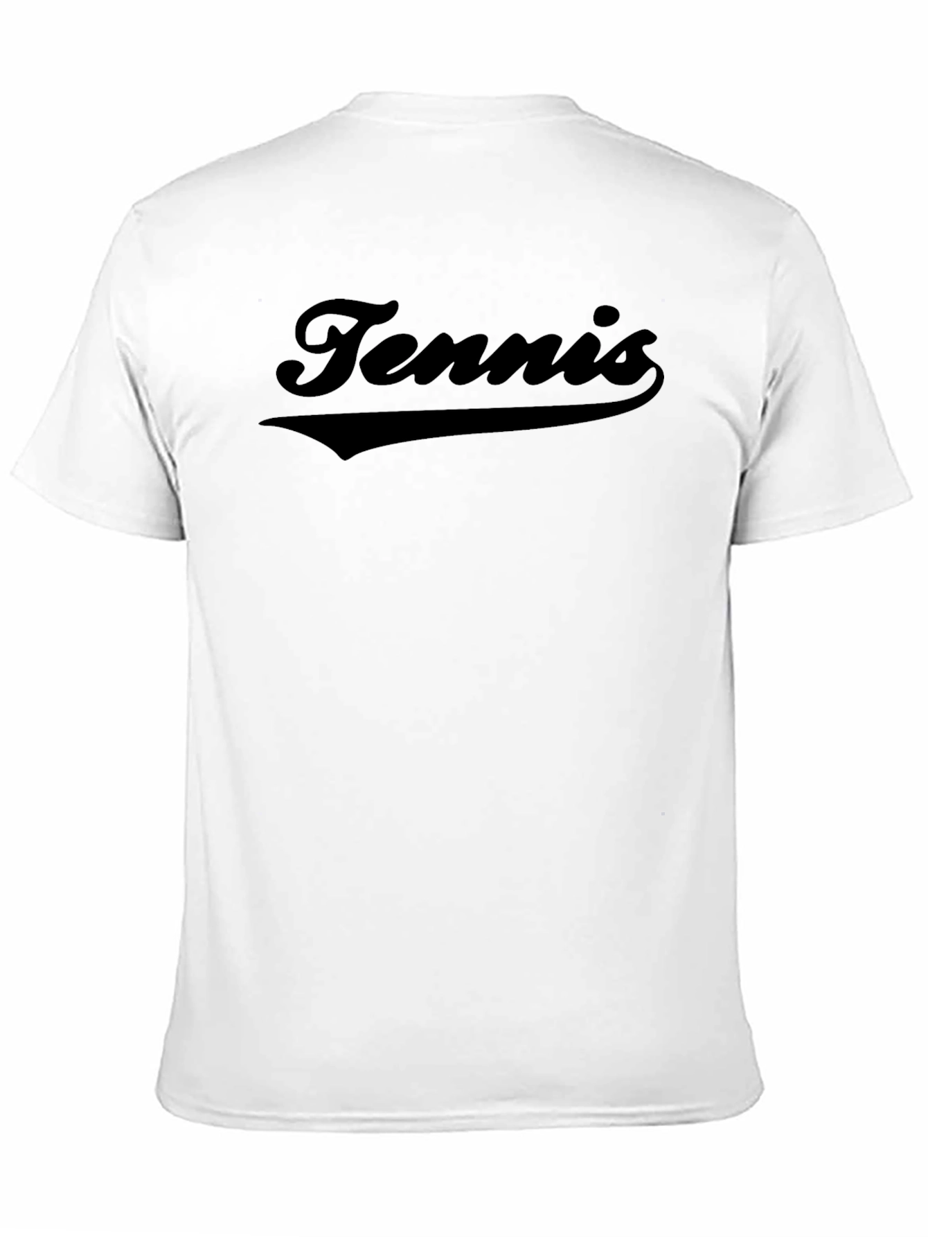 Tennis Graphic T-Shirt - Casual Black Tee