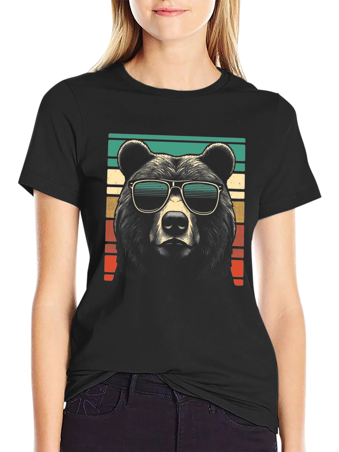 Retro Bear Sunglasses Graphic Tee