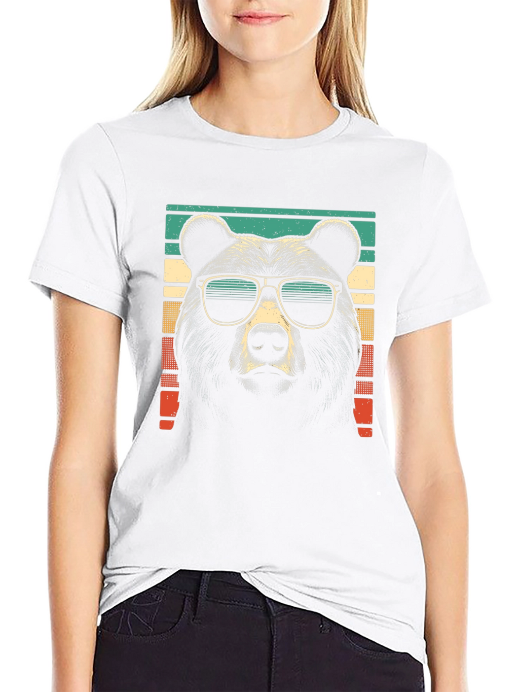 Retro Bear Sunglasses Graphic Tee