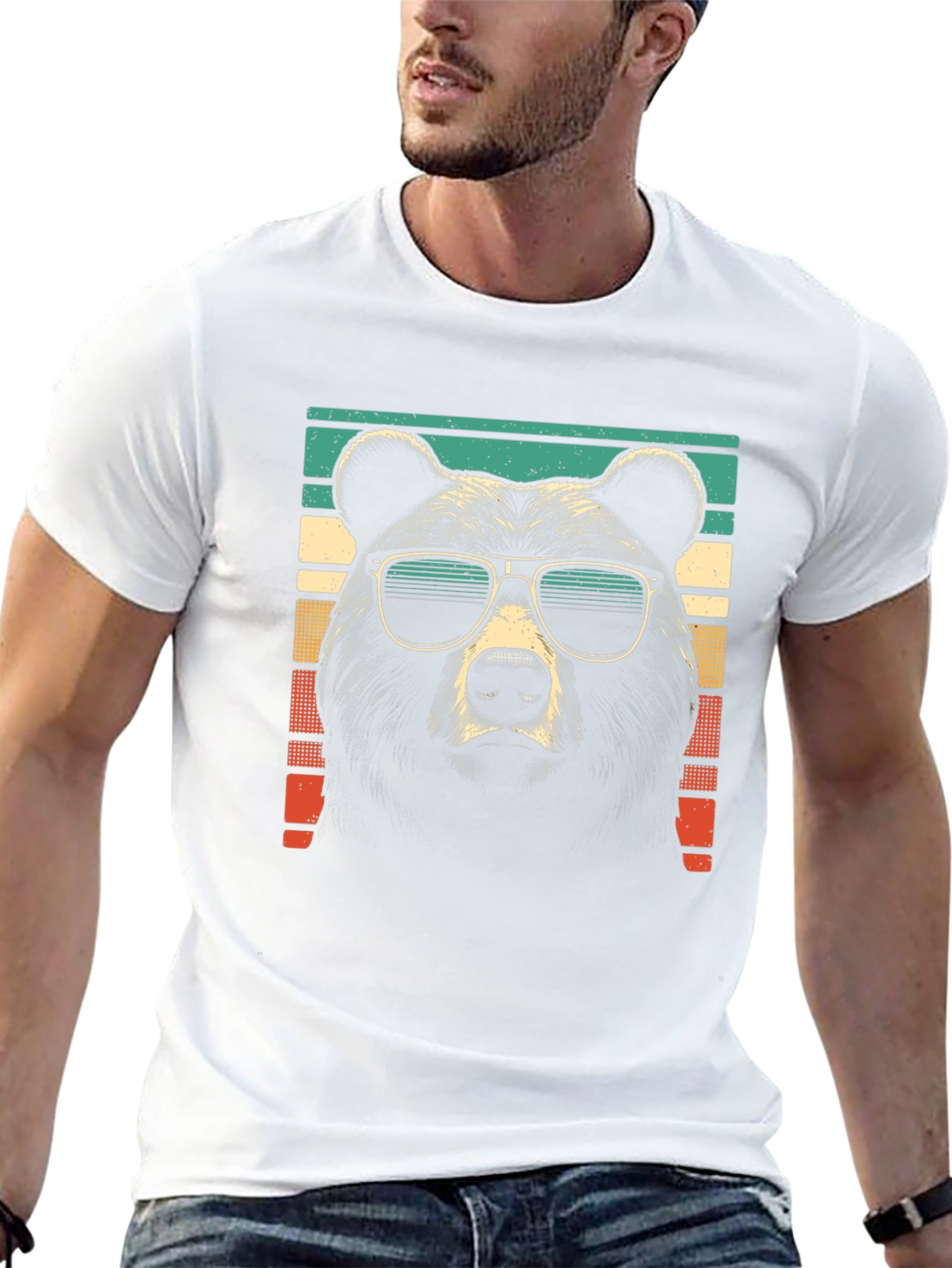 Retro Bear Sunglasses Graphic Tee
