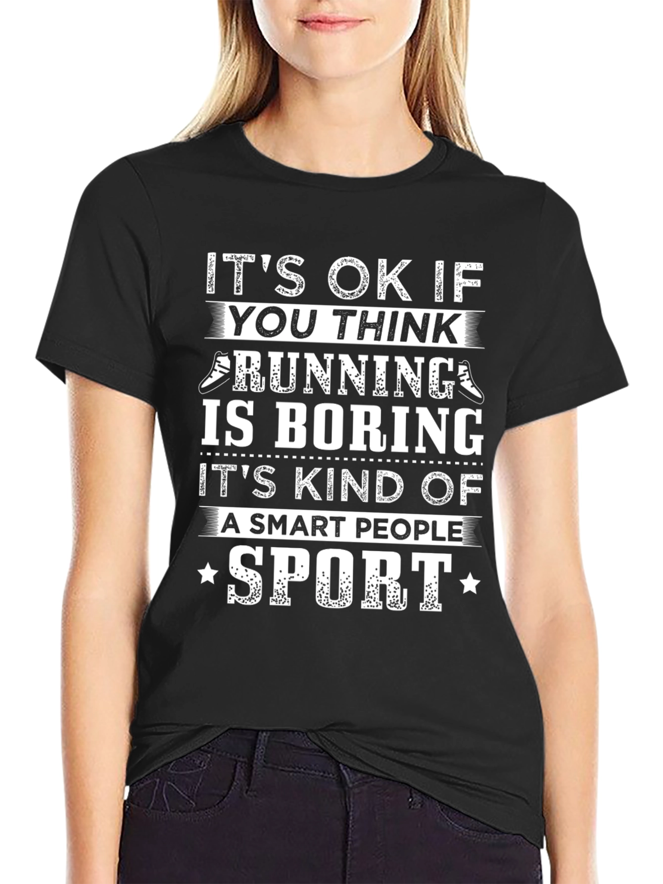 Running Is Boring Graphic Tee - Smart People Sport T-Shirt