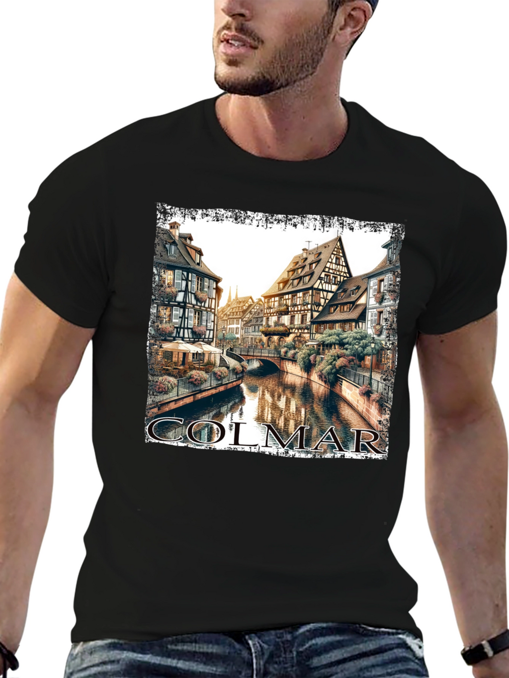 Colmar France T-Shirt Black Graphic Tee