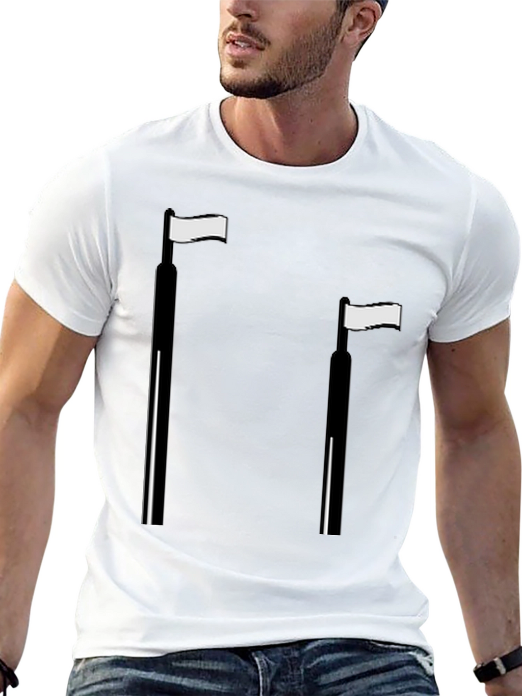 Minimalist Flag T-Shirt - Casual Style