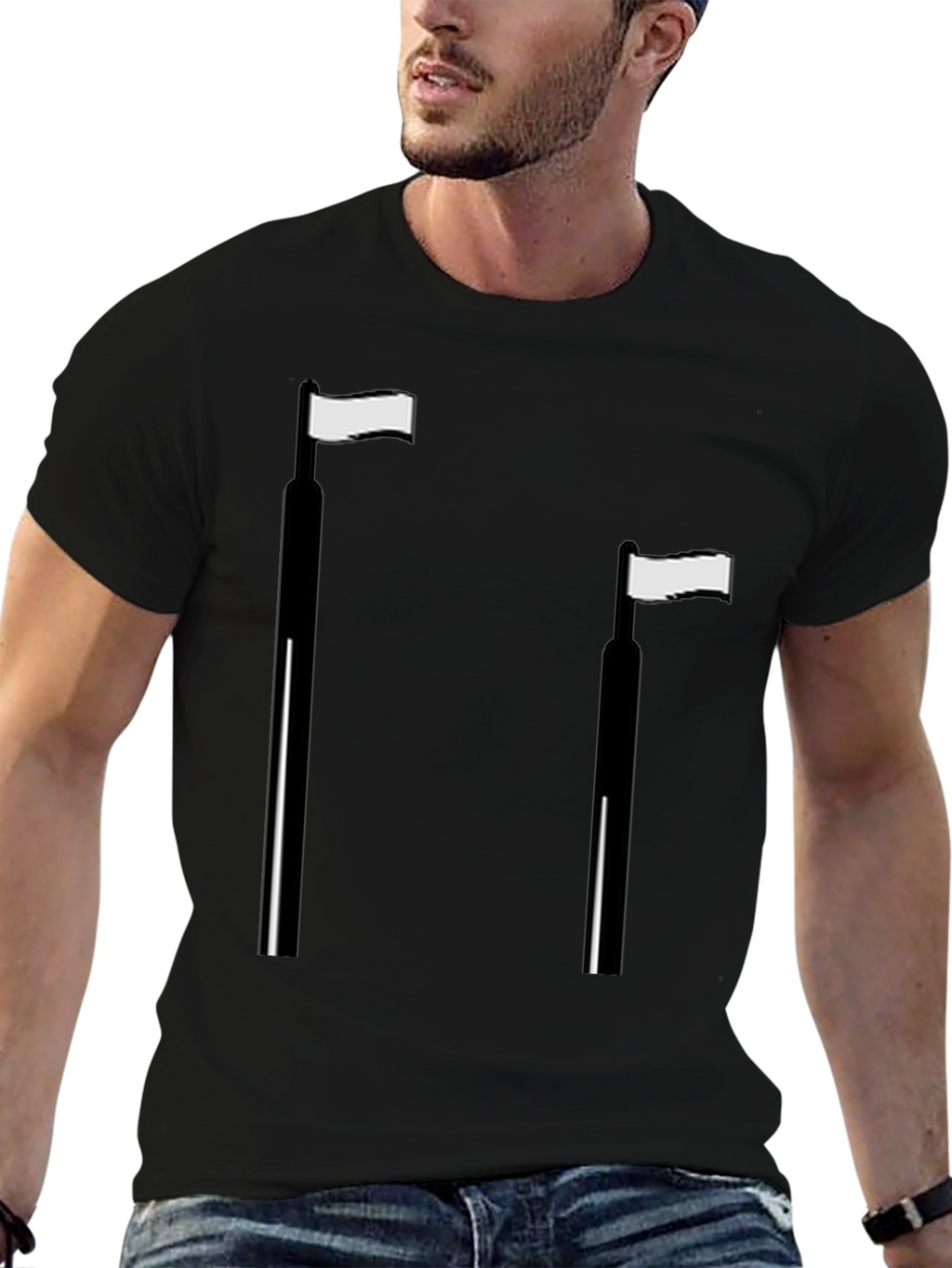 Minimalist Flag T-Shirt - Casual Style