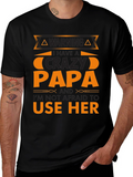 Warning Crazy Papa T-Shirt - Black
