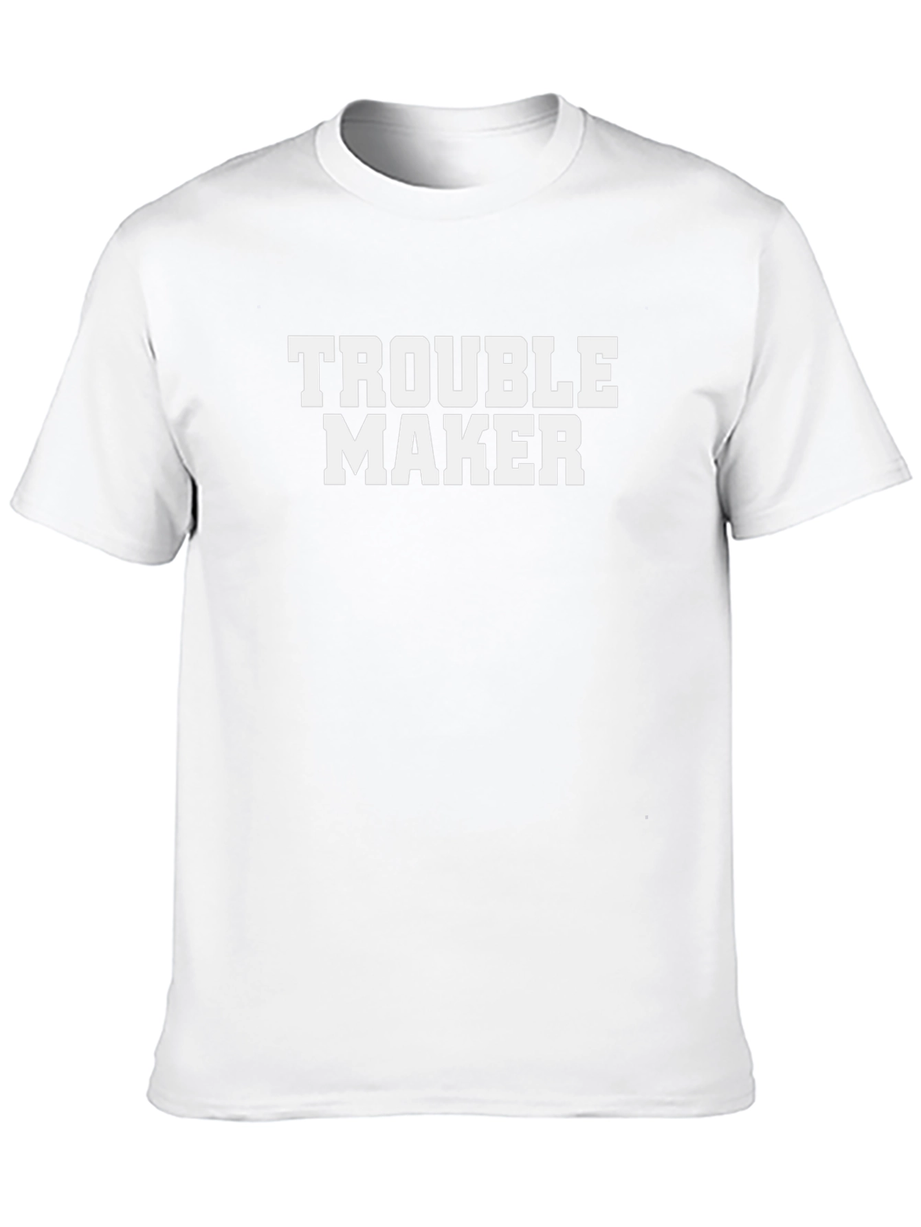 Trouble Maker Graphic Tee - Black Cotton T-Shirt