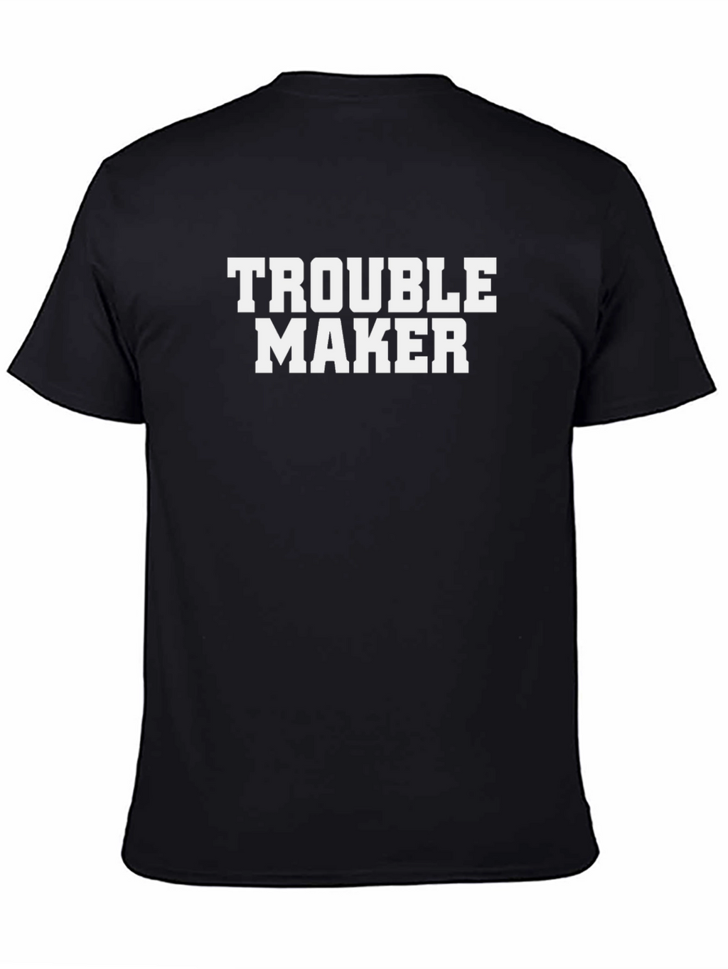 Trouble Maker Graphic Tee - Black Cotton T-Shirt
