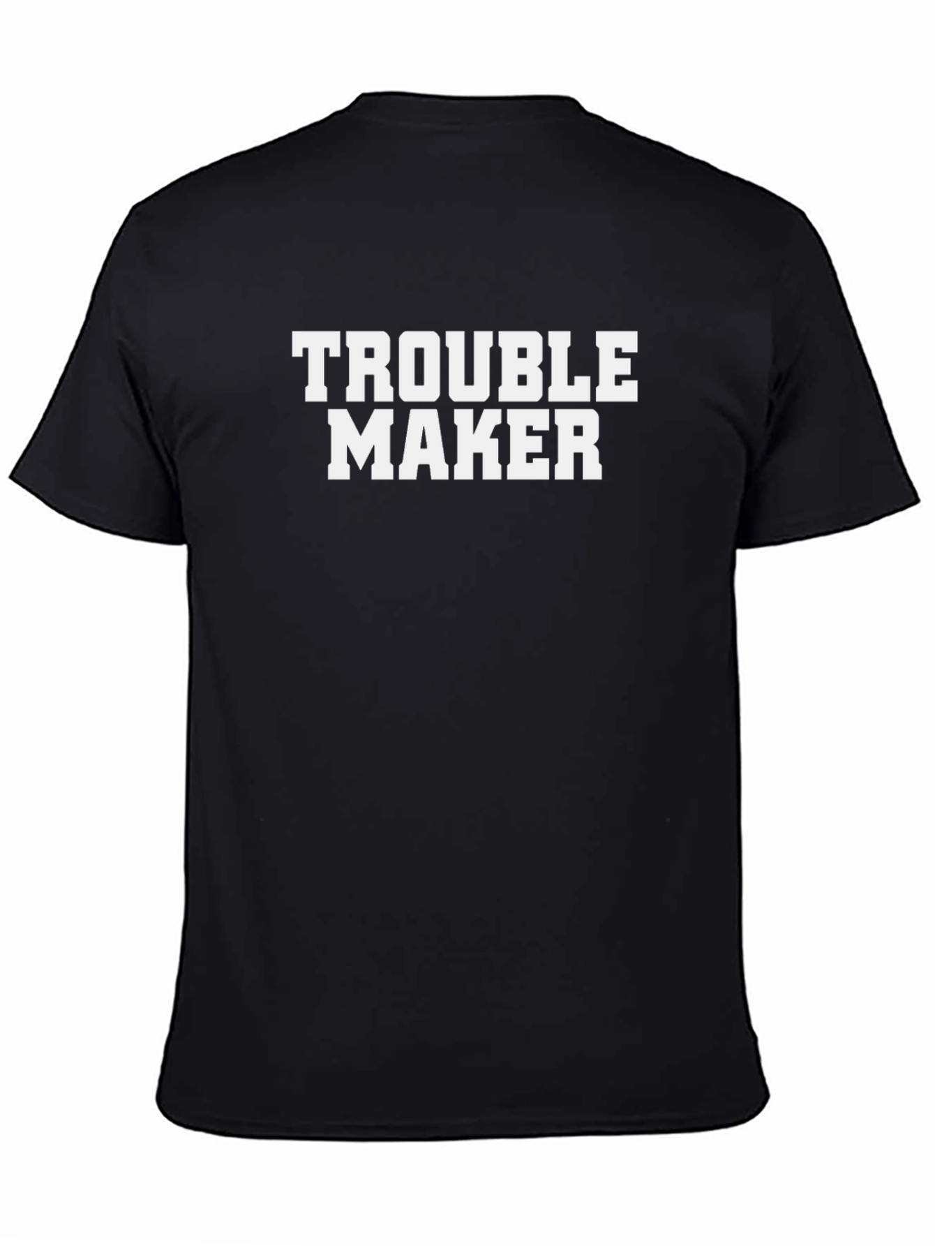 Trouble Maker Graphic Tee - Black Cotton T-Shirt