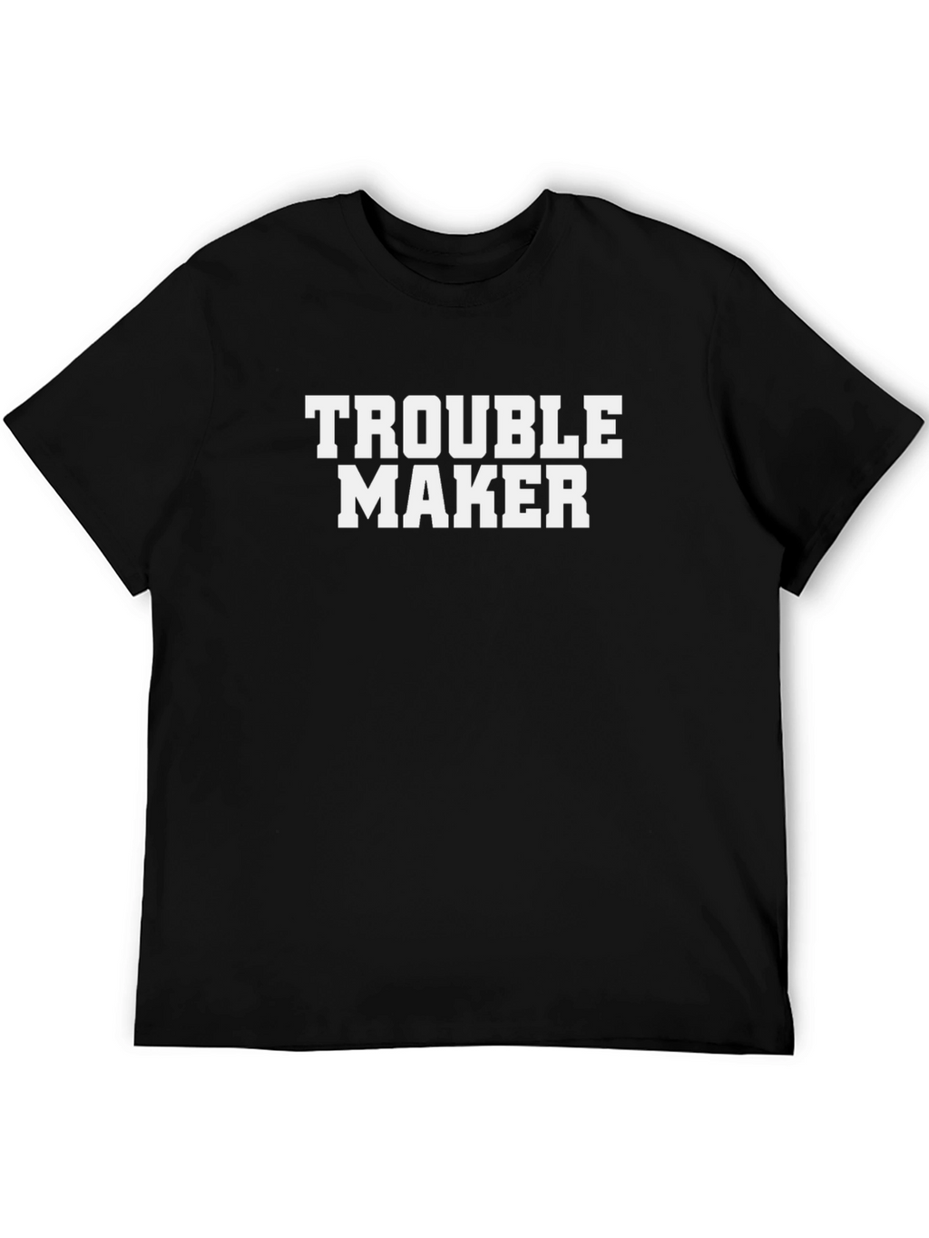 Trouble Maker Graphic Tee - Black Cotton T-Shirt