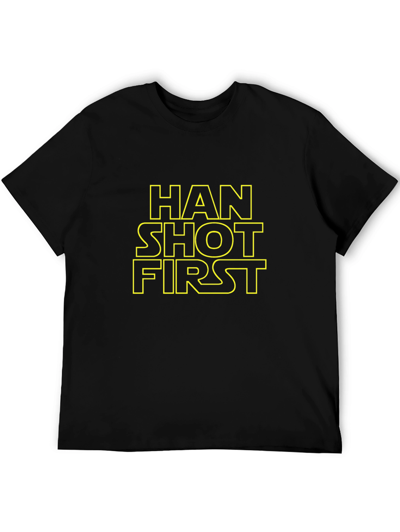 Han Shot First Star Wars Black T-Shirt