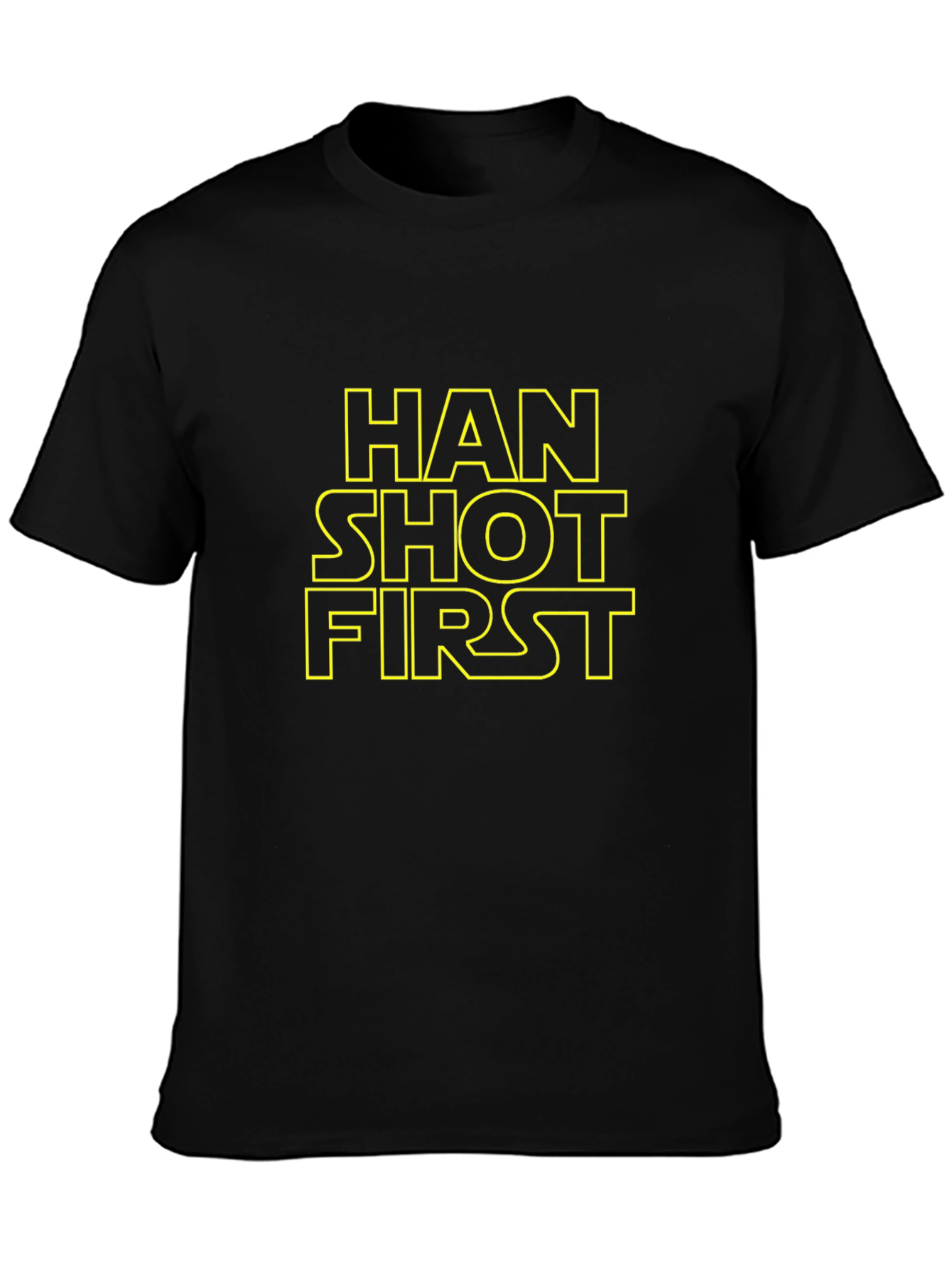 Han Shot First Star Wars Black T-Shirt