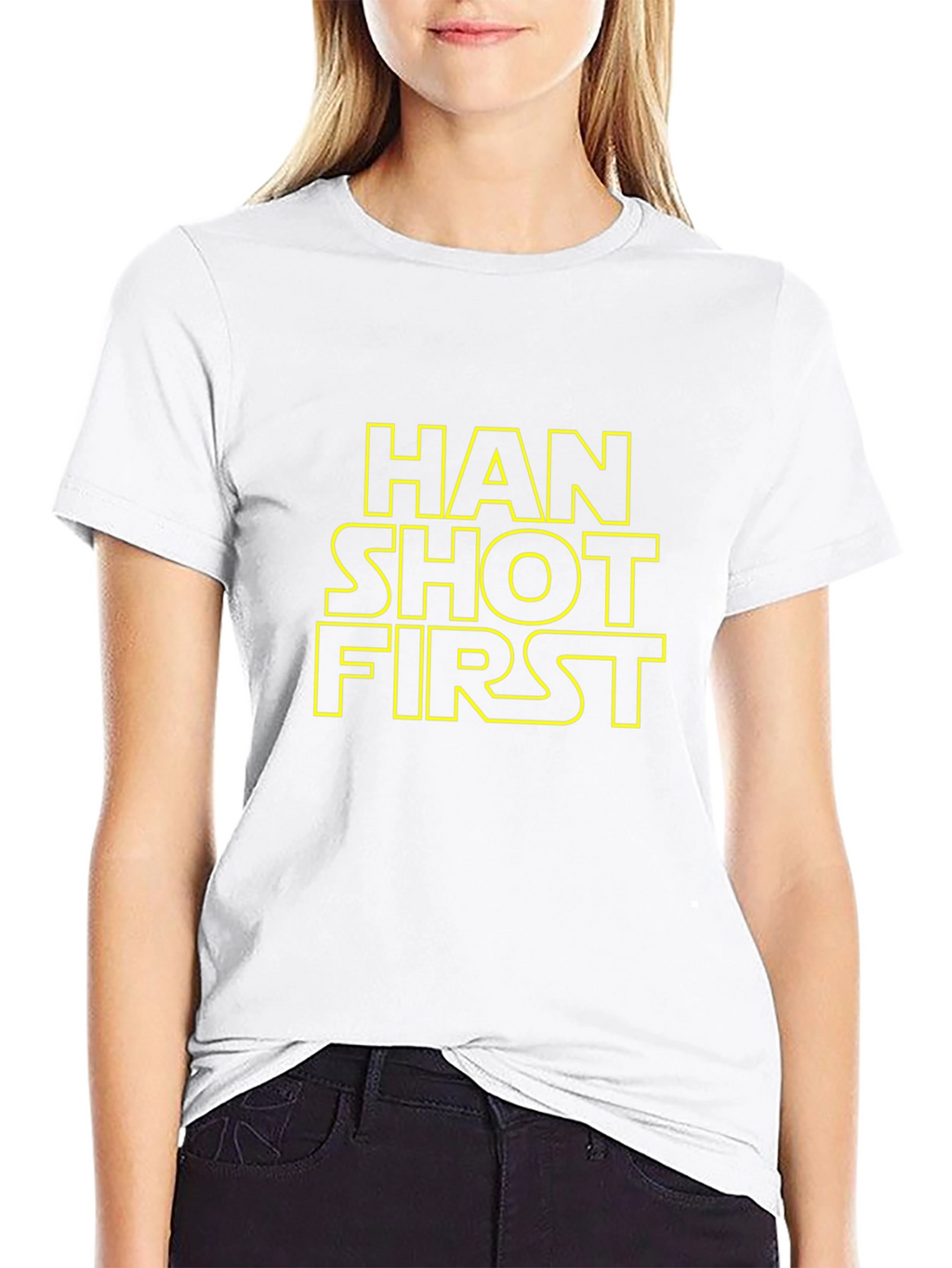 Han Shot First Star Wars Black T-Shirt