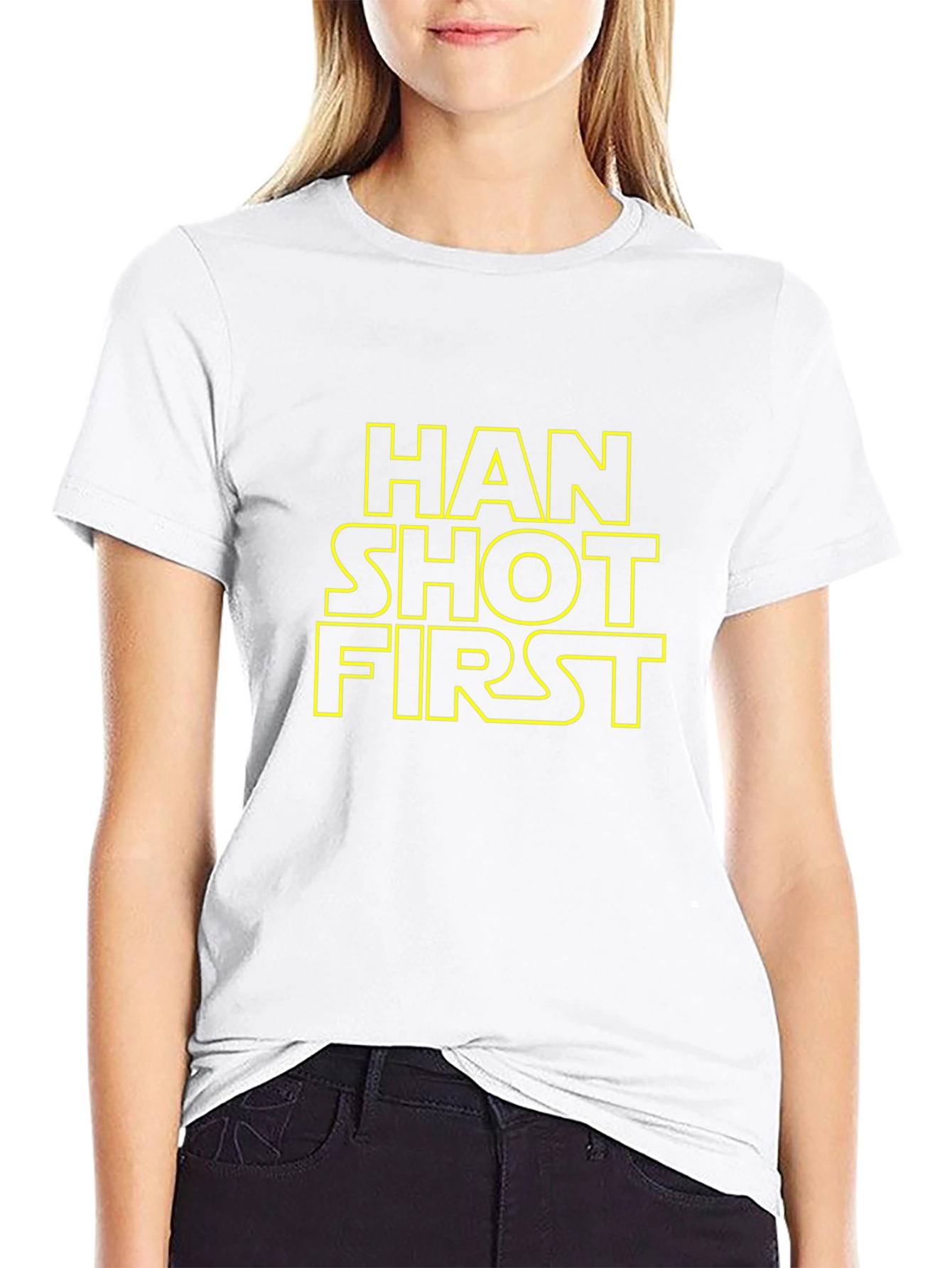 Han Shot First Star Wars Black T-Shirt