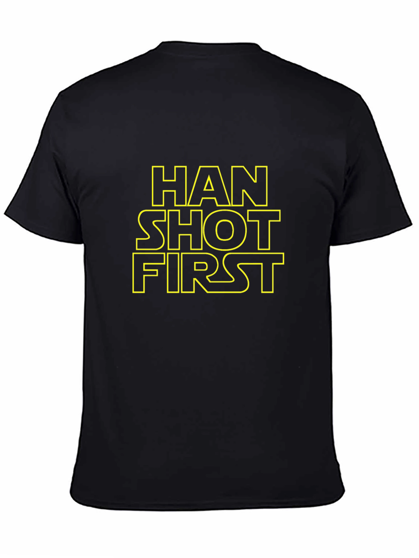 Han Shot First Star Wars Black T-Shirt