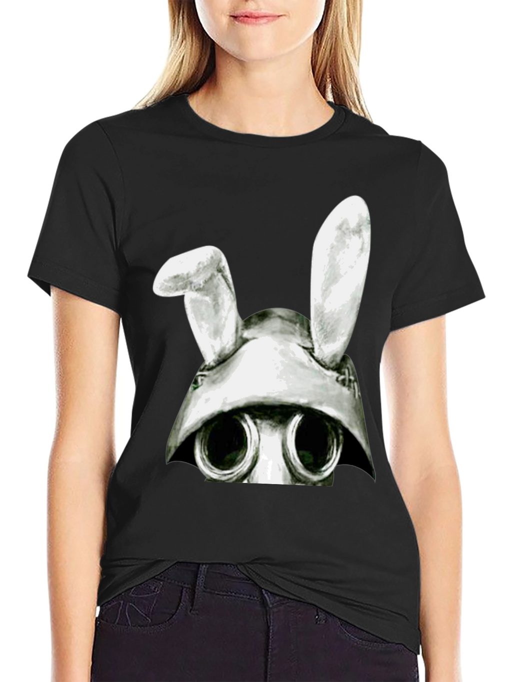 Bunny Gas Mask T-Shirt - Quirky Graphic Tee