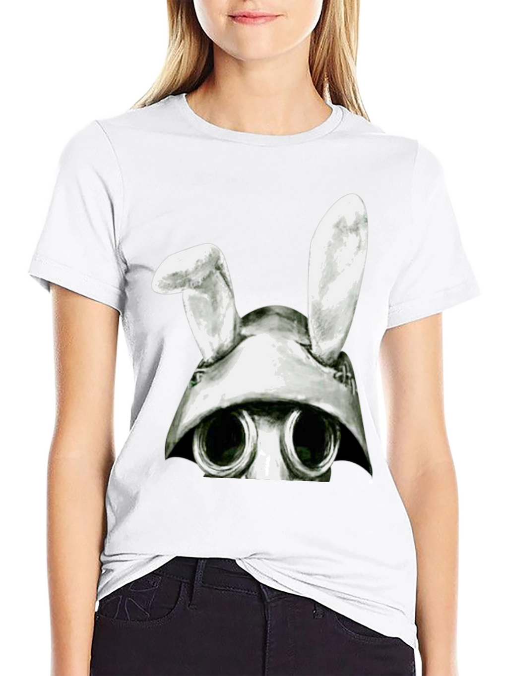 Bunny Gas Mask T-Shirt - Quirky Graphic Tee