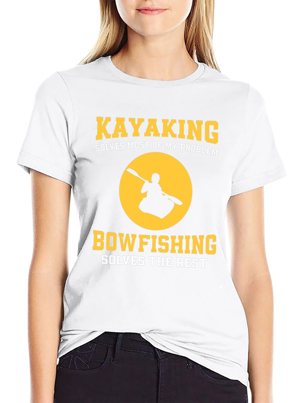 Kayaking Bowfishing Solves My Problem Graphic T-Shirt