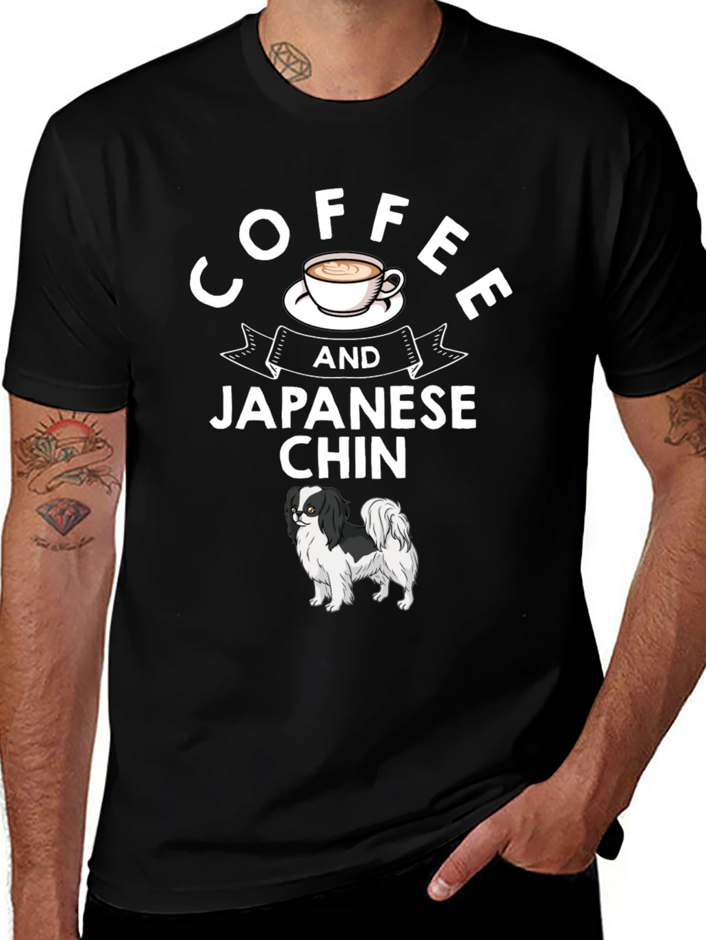 Coffee and Japanese Chin T-Shirt