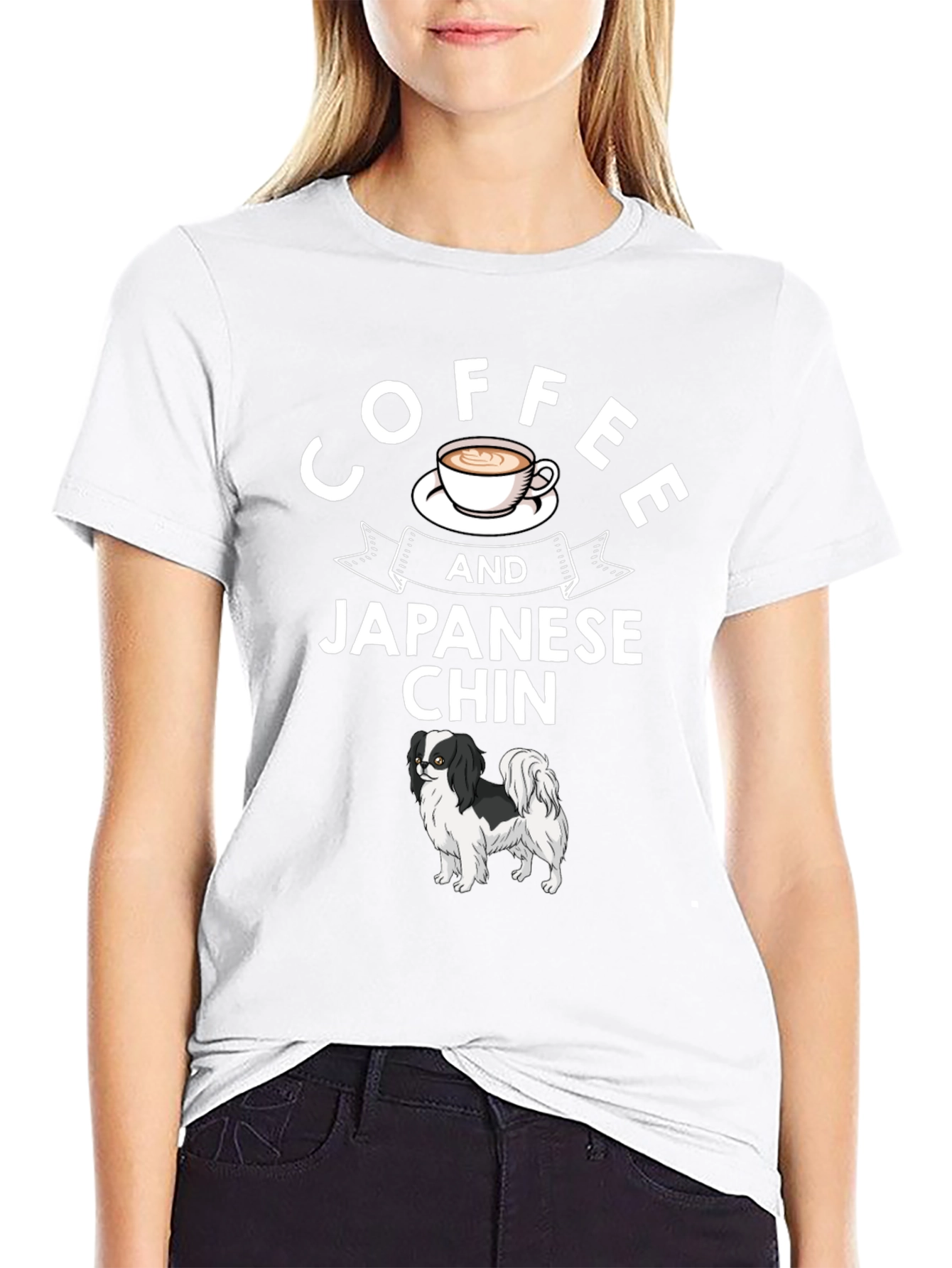 Coffee and Japanese Chin T-Shirt