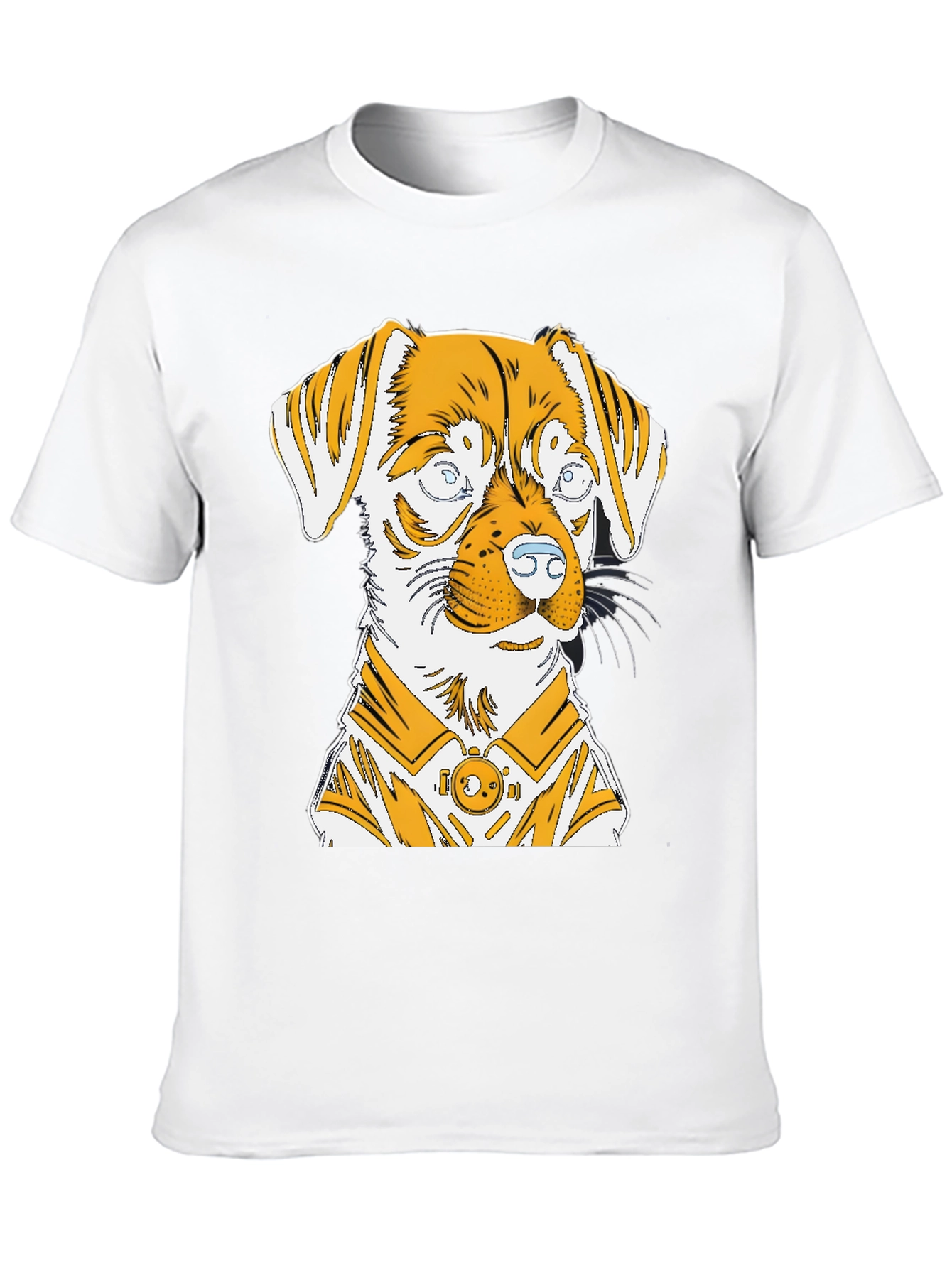 Dog Graphic Print Black T-Shirt