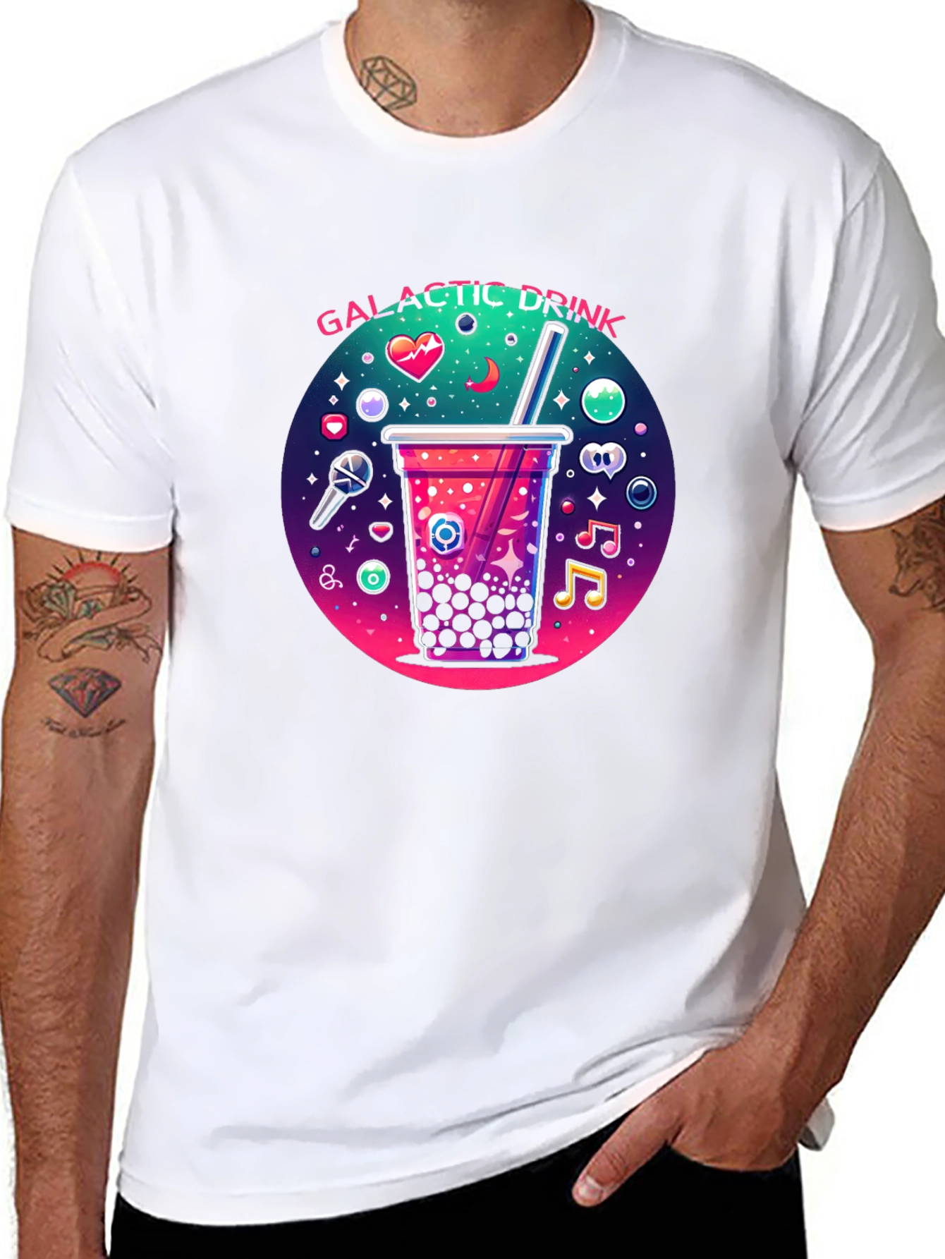 Galactic Bubble Tea Graphic Tee - Unisex