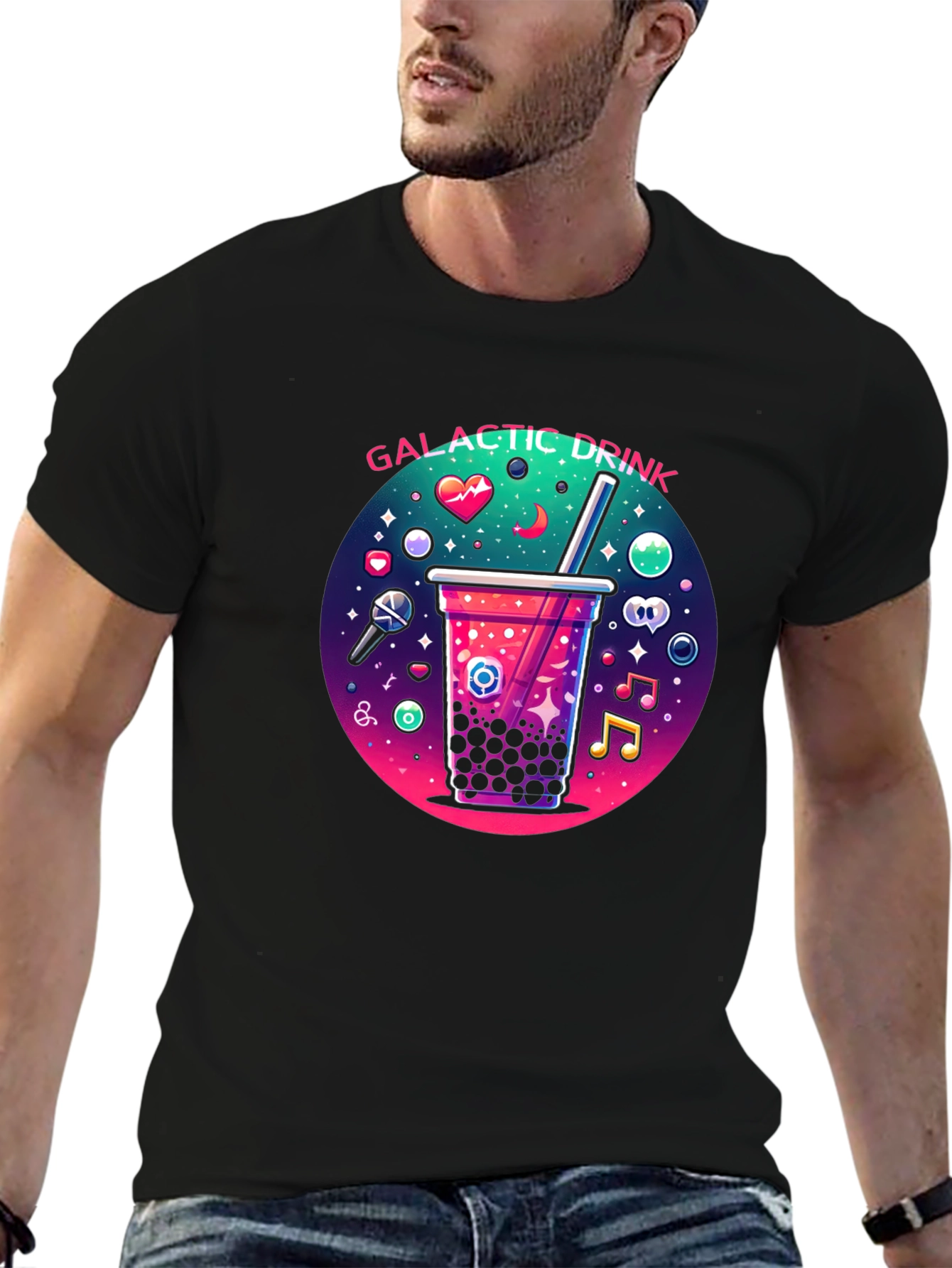 Galactic Bubble Tea Graphic Tee - Unisex