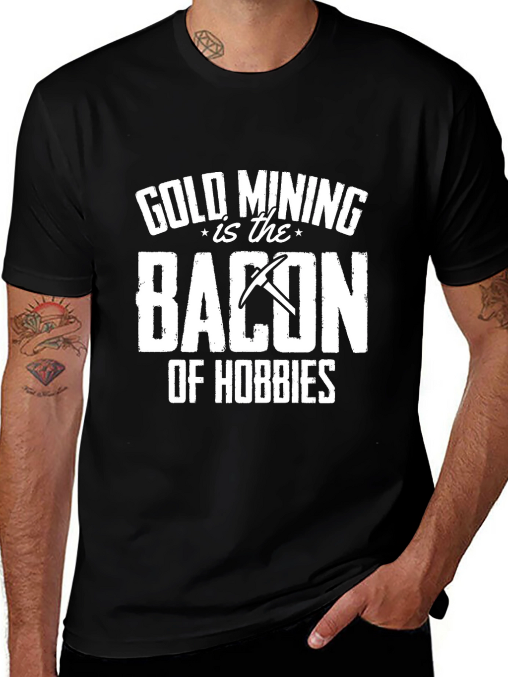 Gold Mining is Bacon T-Shirt - Hobbyist Apparel