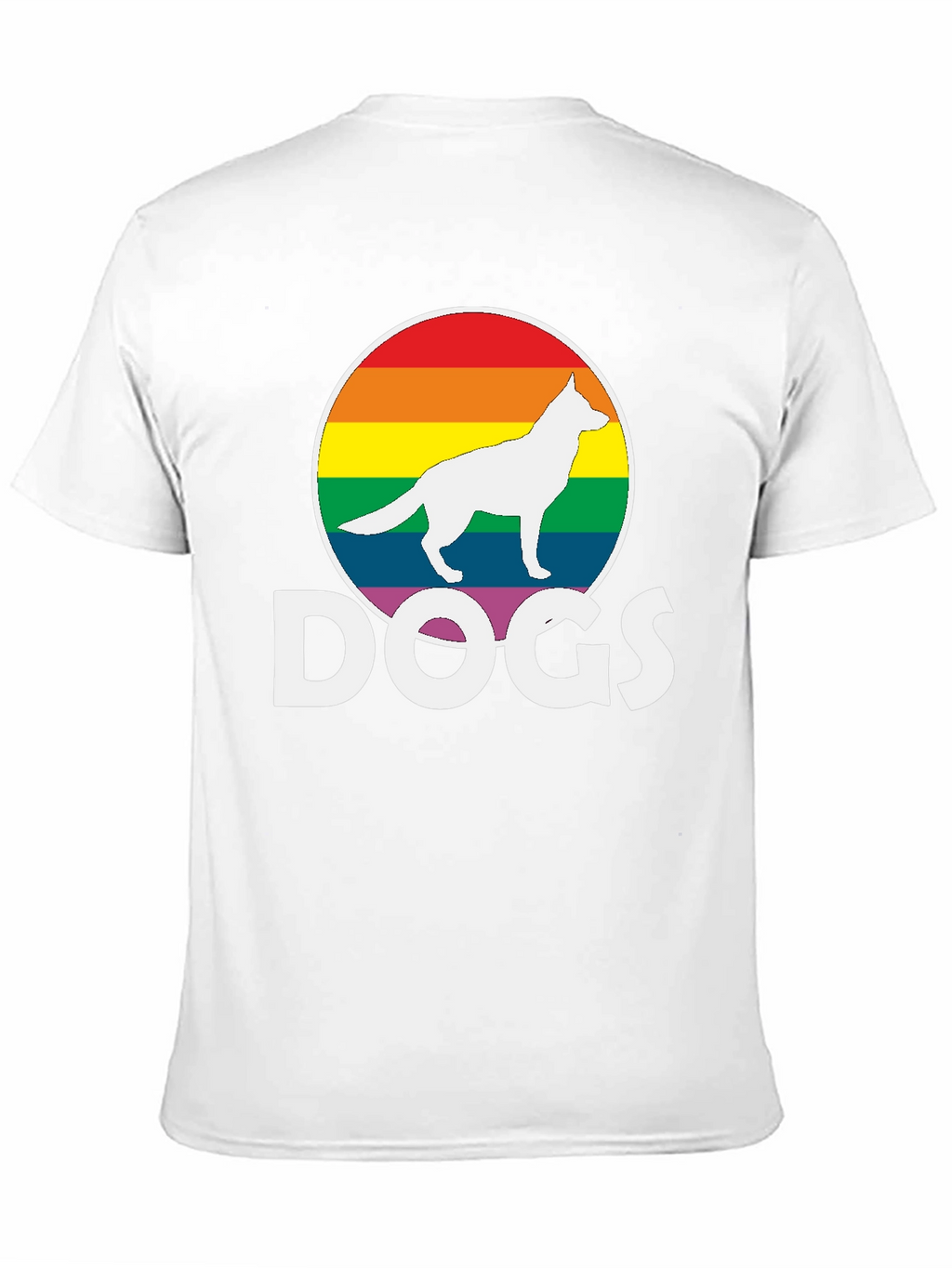 Rainbow Dog Silhouette T-Shirt – Bold Dog Lover Graphic Tee