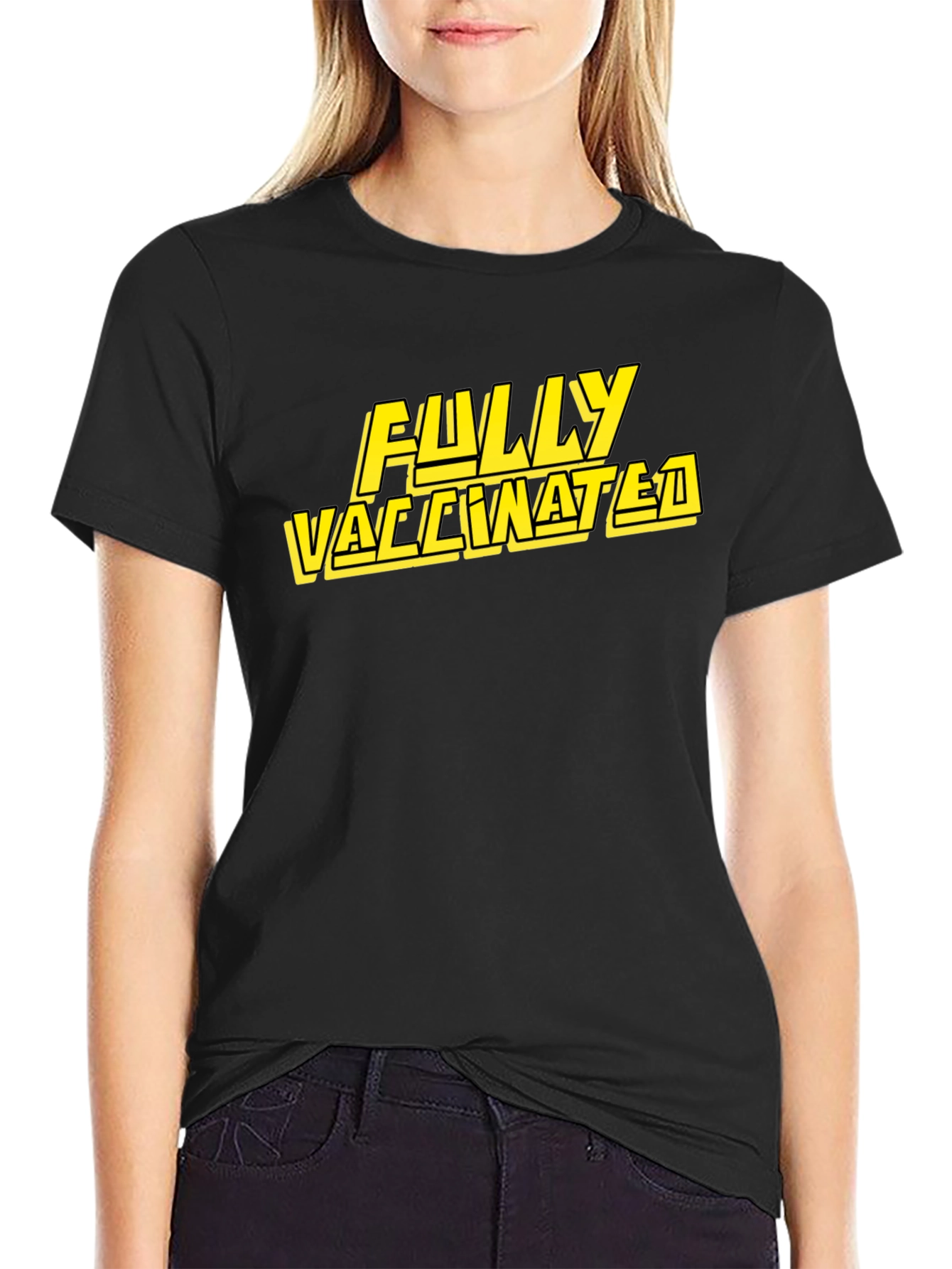 Fully Vaccinated Graphic Tee - Black T-Shirt