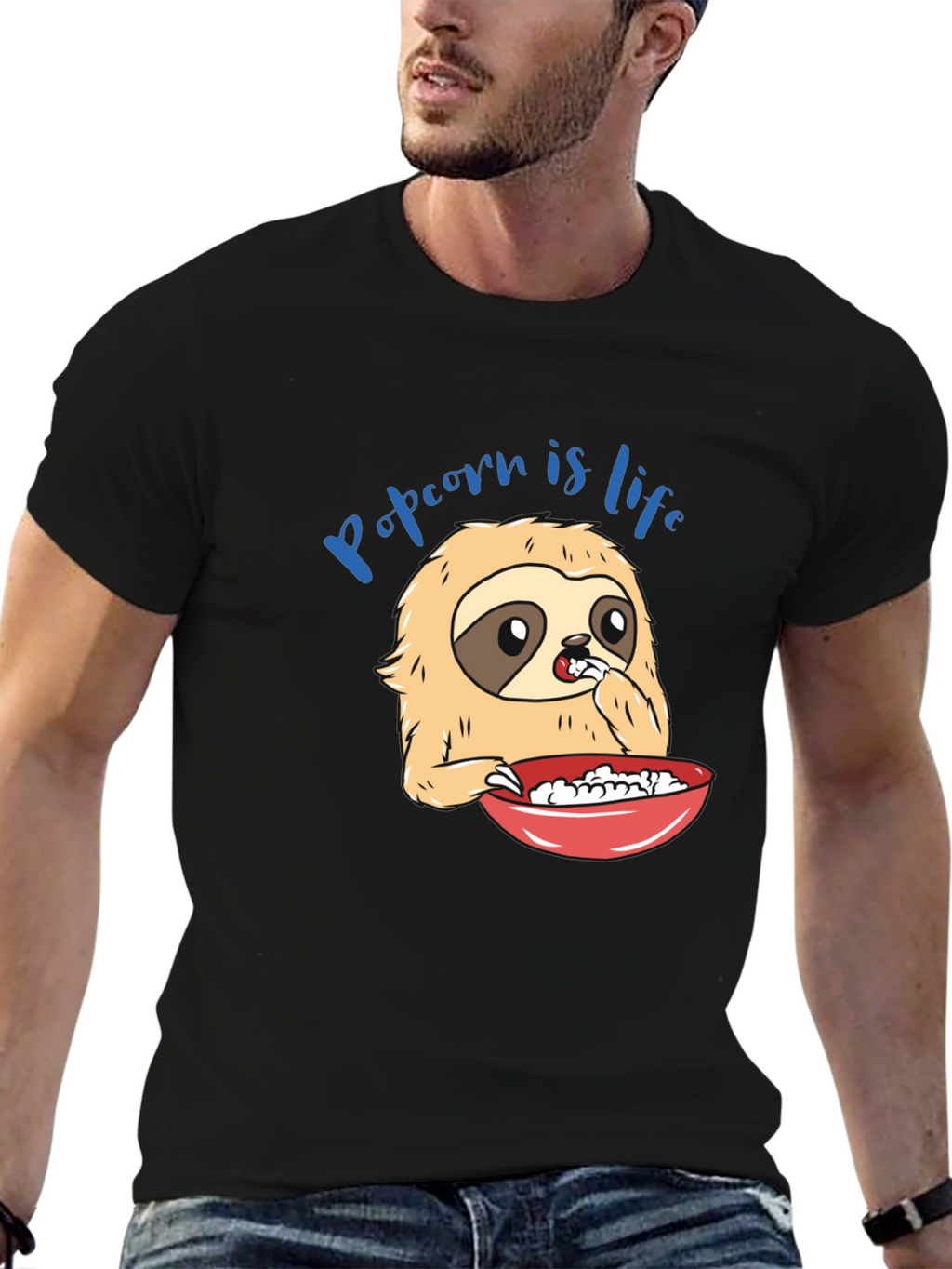 Popcorn Sloth T-Shirt