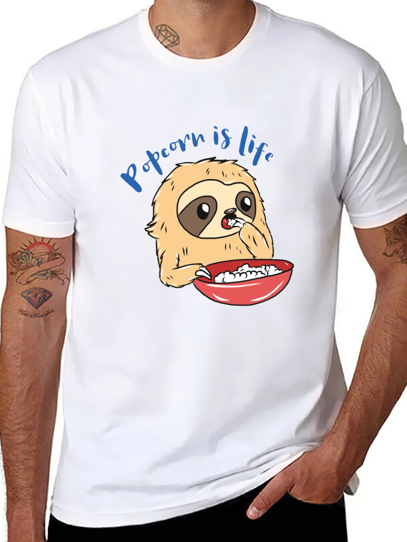 Popcorn Sloth T-Shirt