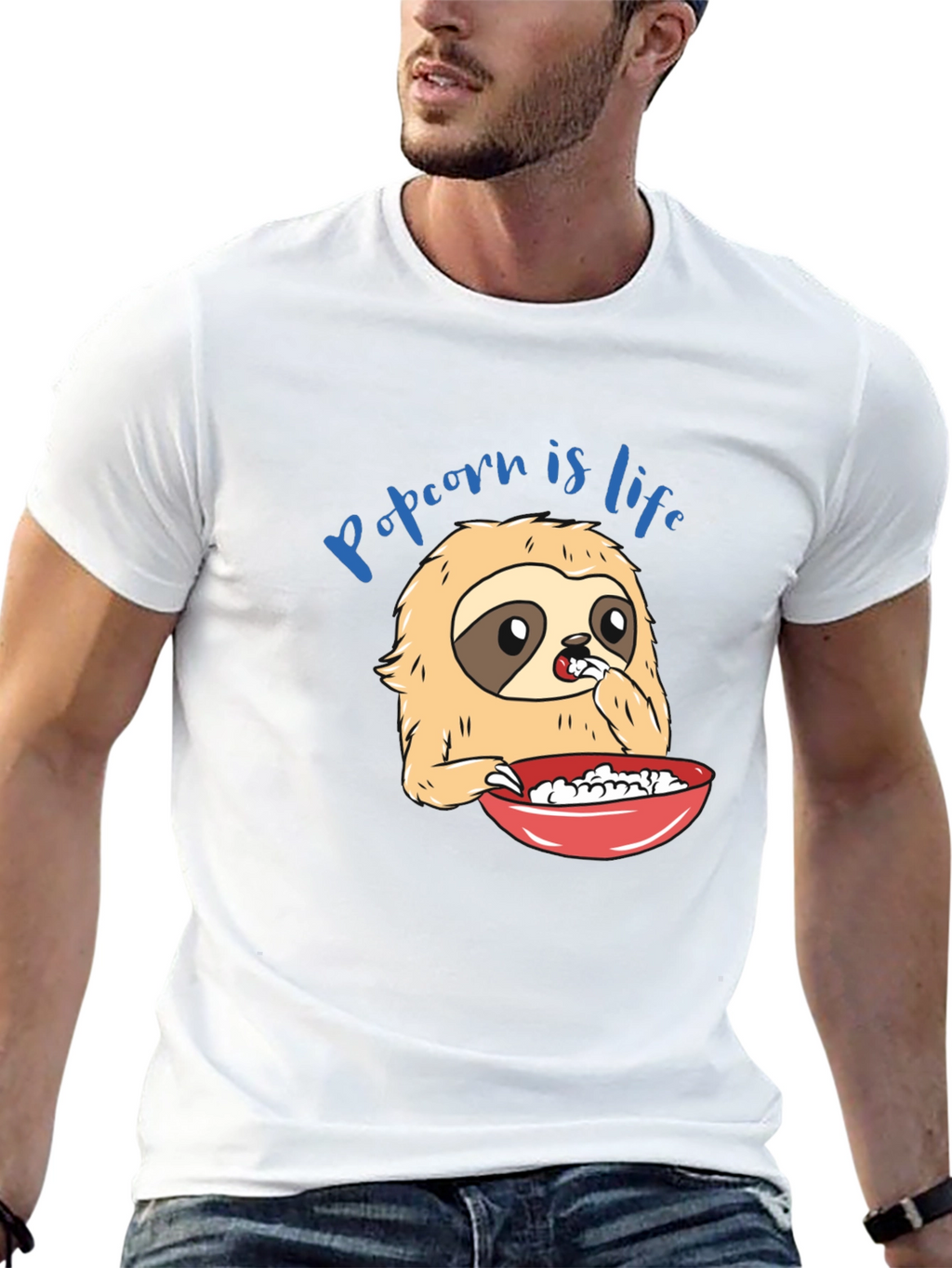Popcorn Sloth T-Shirt