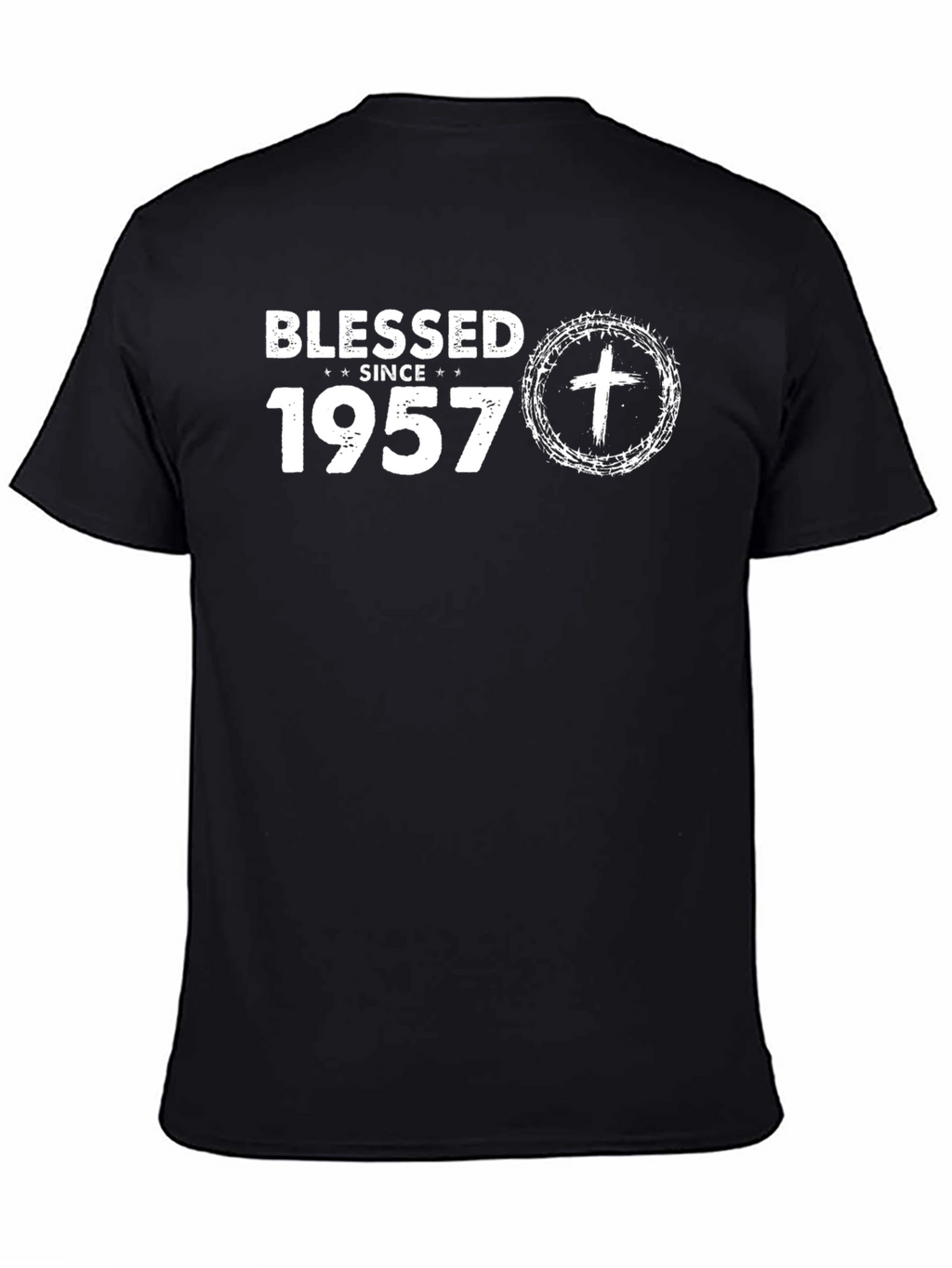 Blessed Since 1957 Black T-Shirt