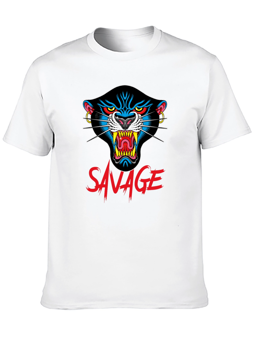 Savage Panther Graphic Tee - Black