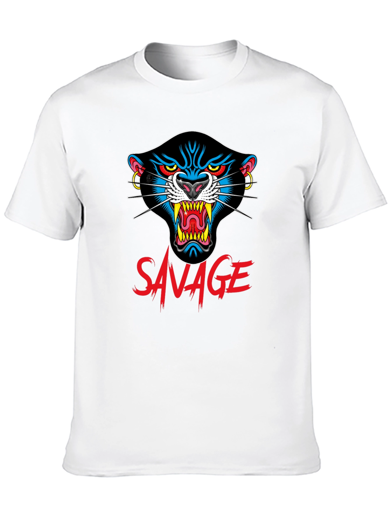 Savage Panther Graphic Tee - Black