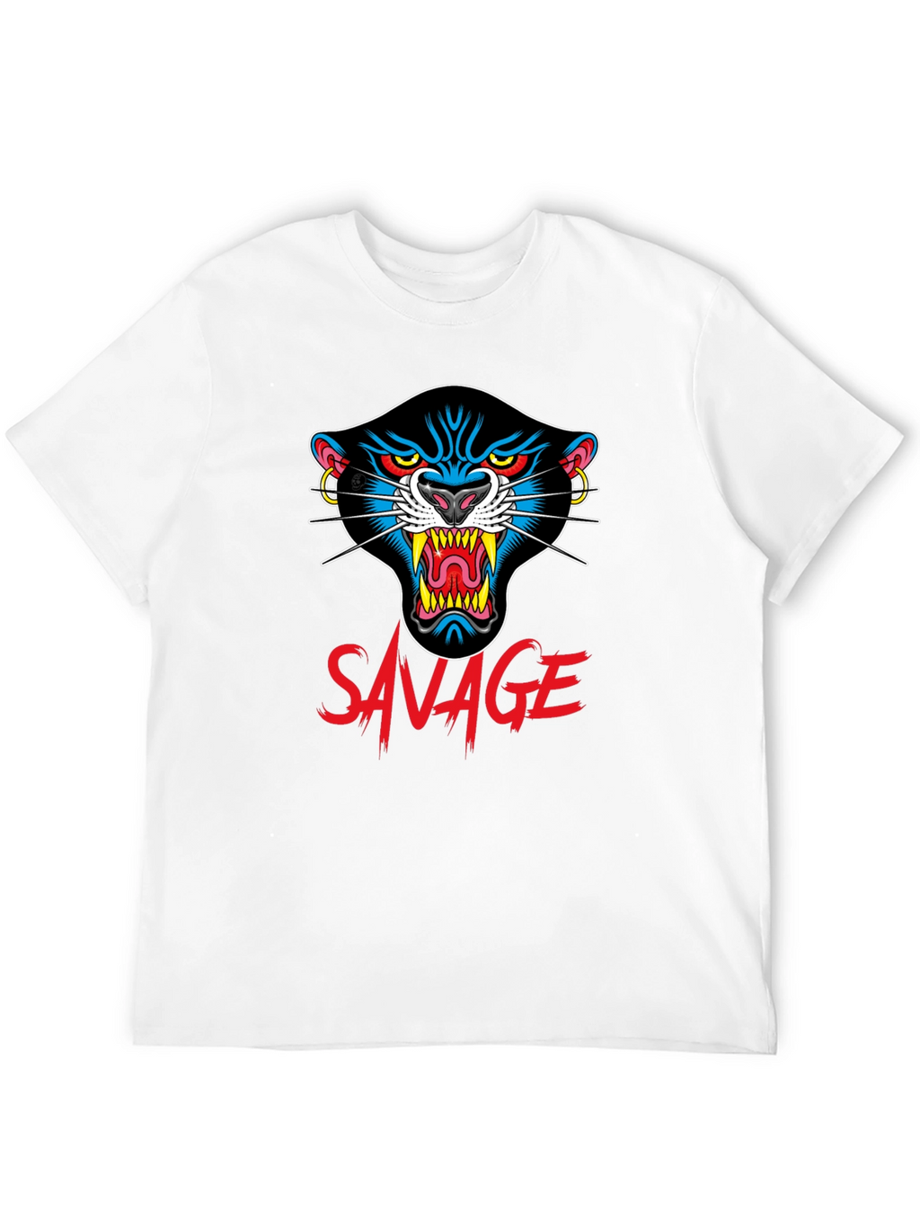 Savage Panther Graphic Tee - Black